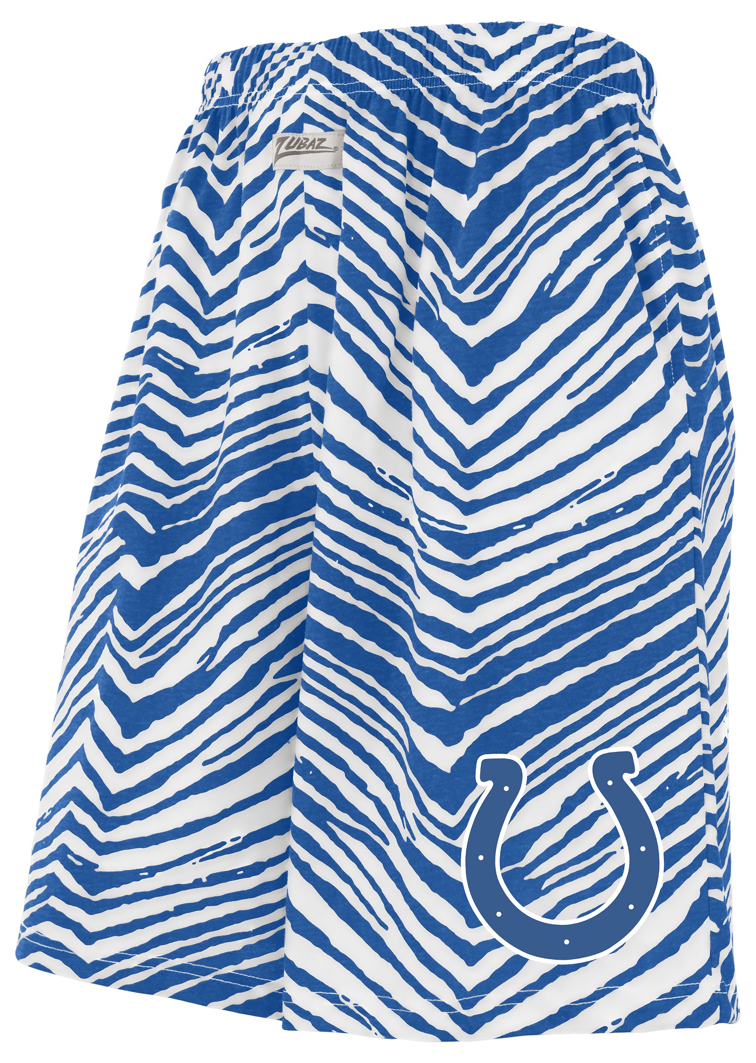 Zubaz NFL Adult Unisex Z88 Zebra Short for Men and Women, Indianapolis Colts