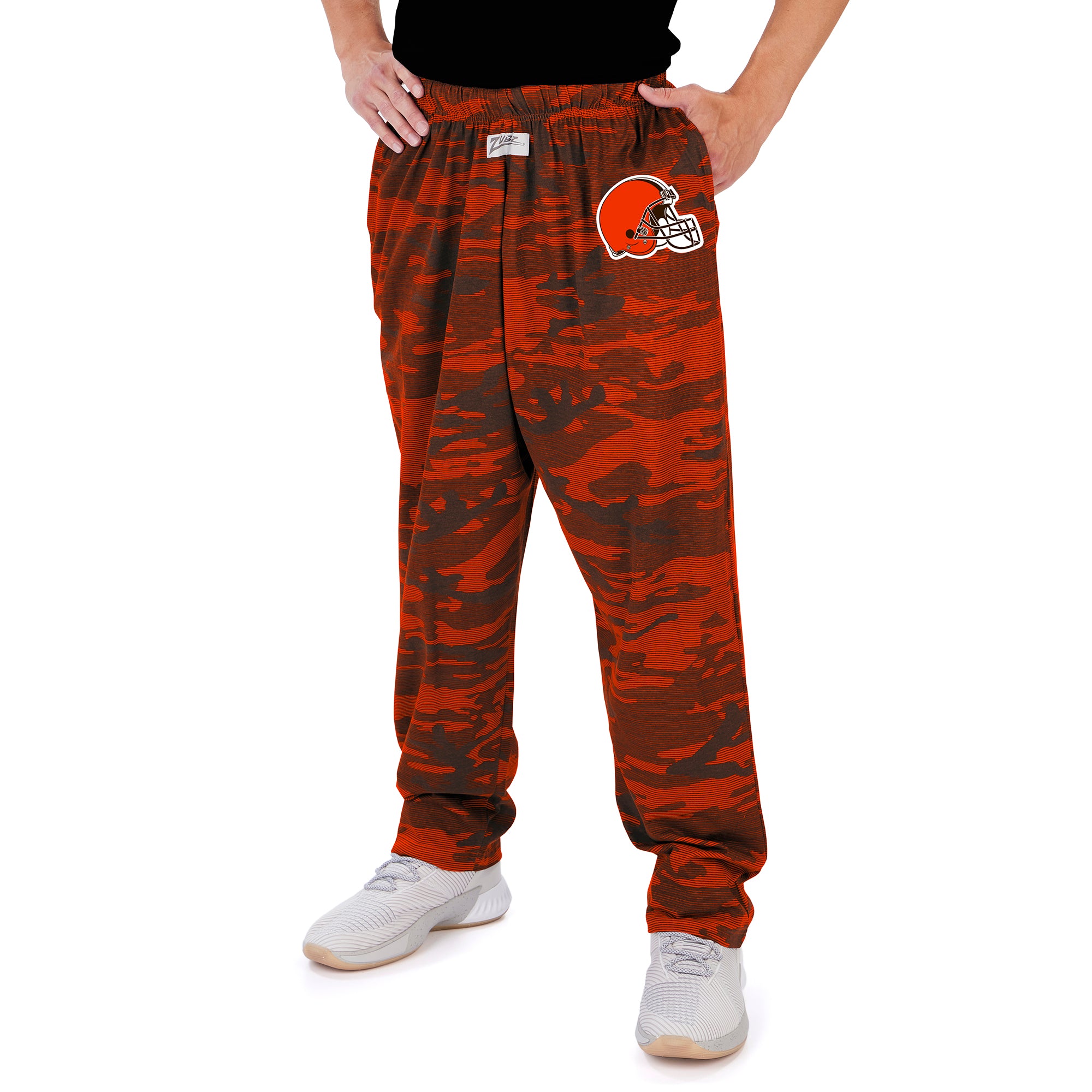 Zubaz NFL Men's Cleveland Browns Camo Lines Pants