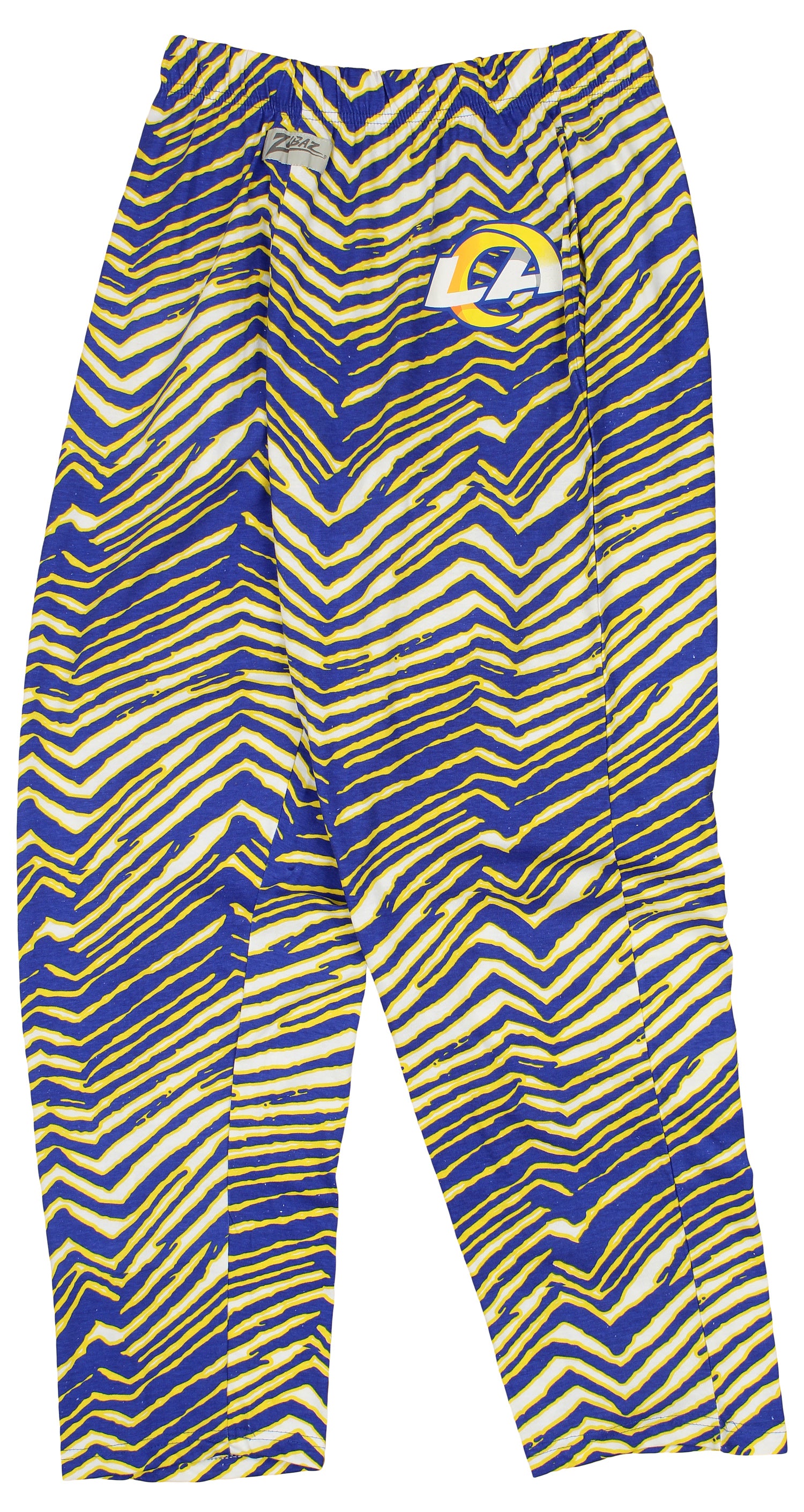 Zubaz NFL Men's Los Angeles Rams Zebra Left Hip Logo Lounge Pant