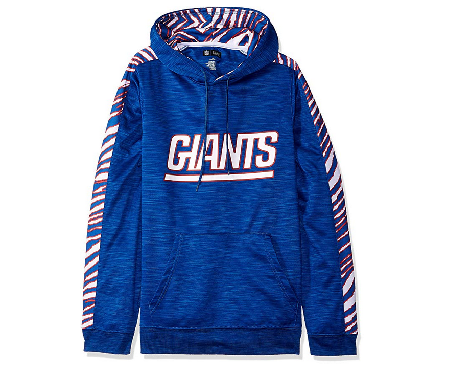 Zubaz Men's NFL New York Giants Pullover Hoodie With Zebra Accents