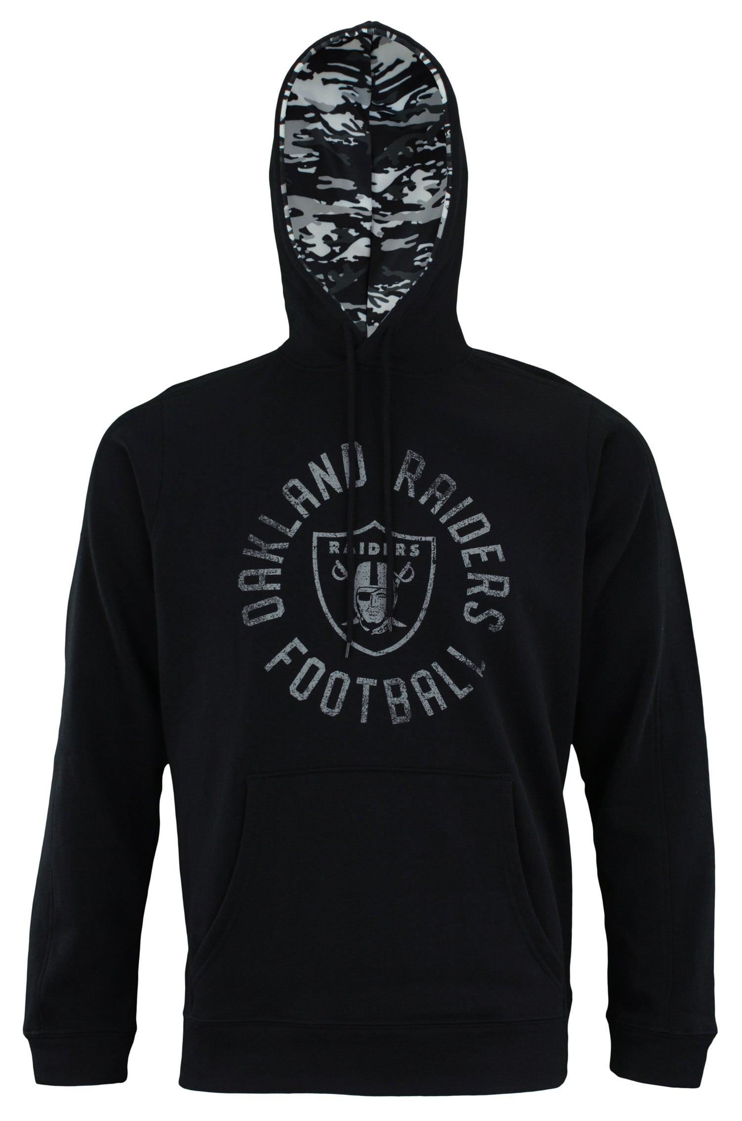 Zubaz NFL Men's Oakland Raiders Camo Lined Pullover Hoodie