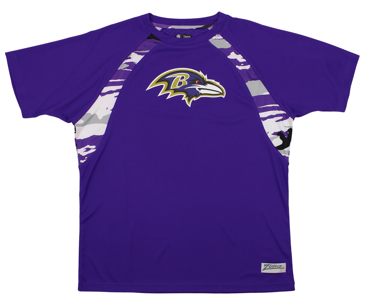 Zubaz NFL Men's Baltimore Ravens Camo Solid T-Shirt