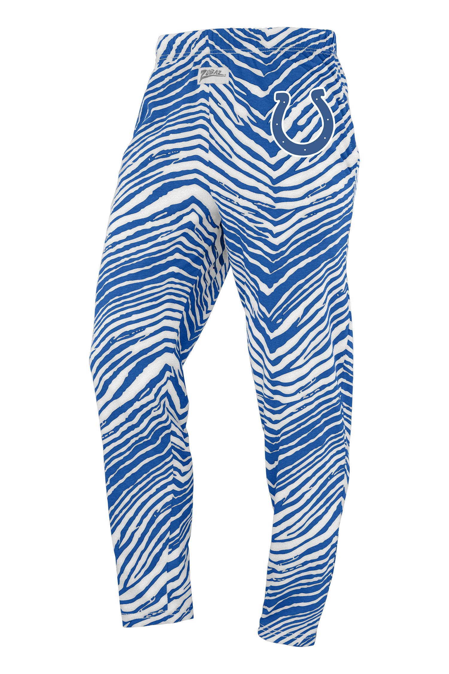 Zubaz NFL Adult Unisex Z88 Zebra Pants, Indianapolis Colts For Men and Women