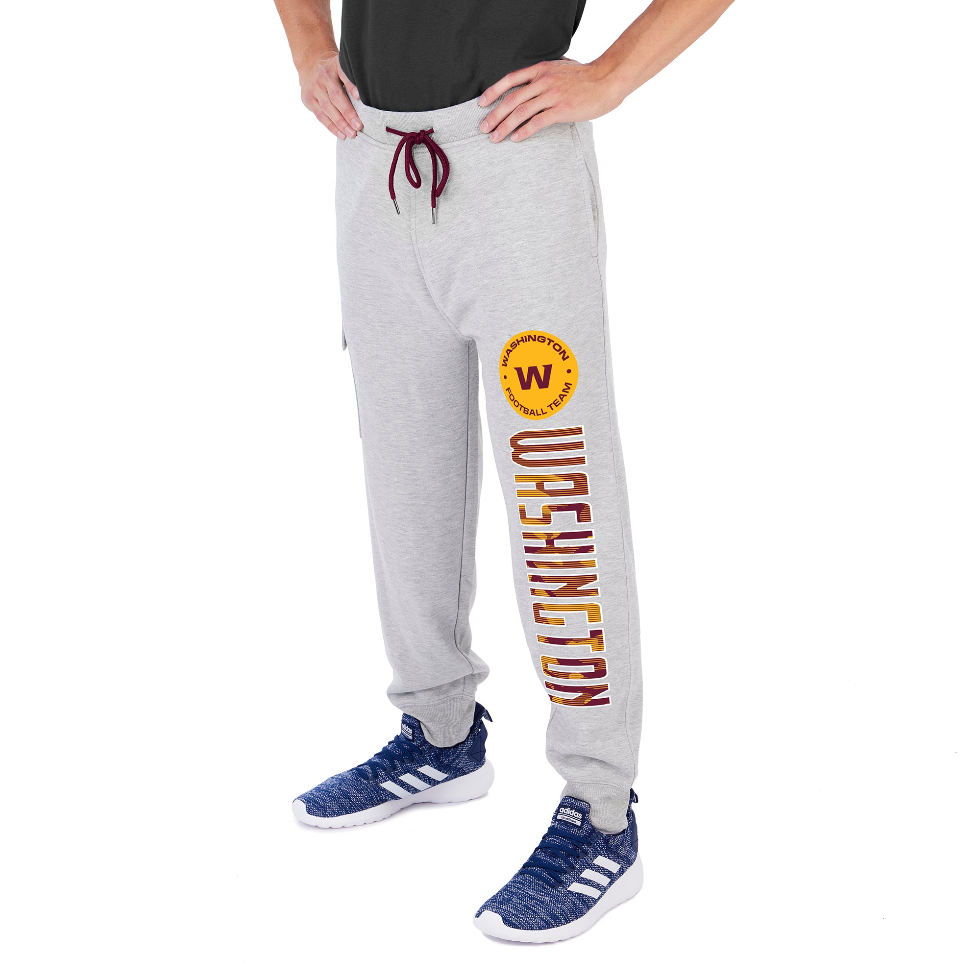 Zubaz Men's NFL Washington Team Heather Gray Cargo Sweatpants