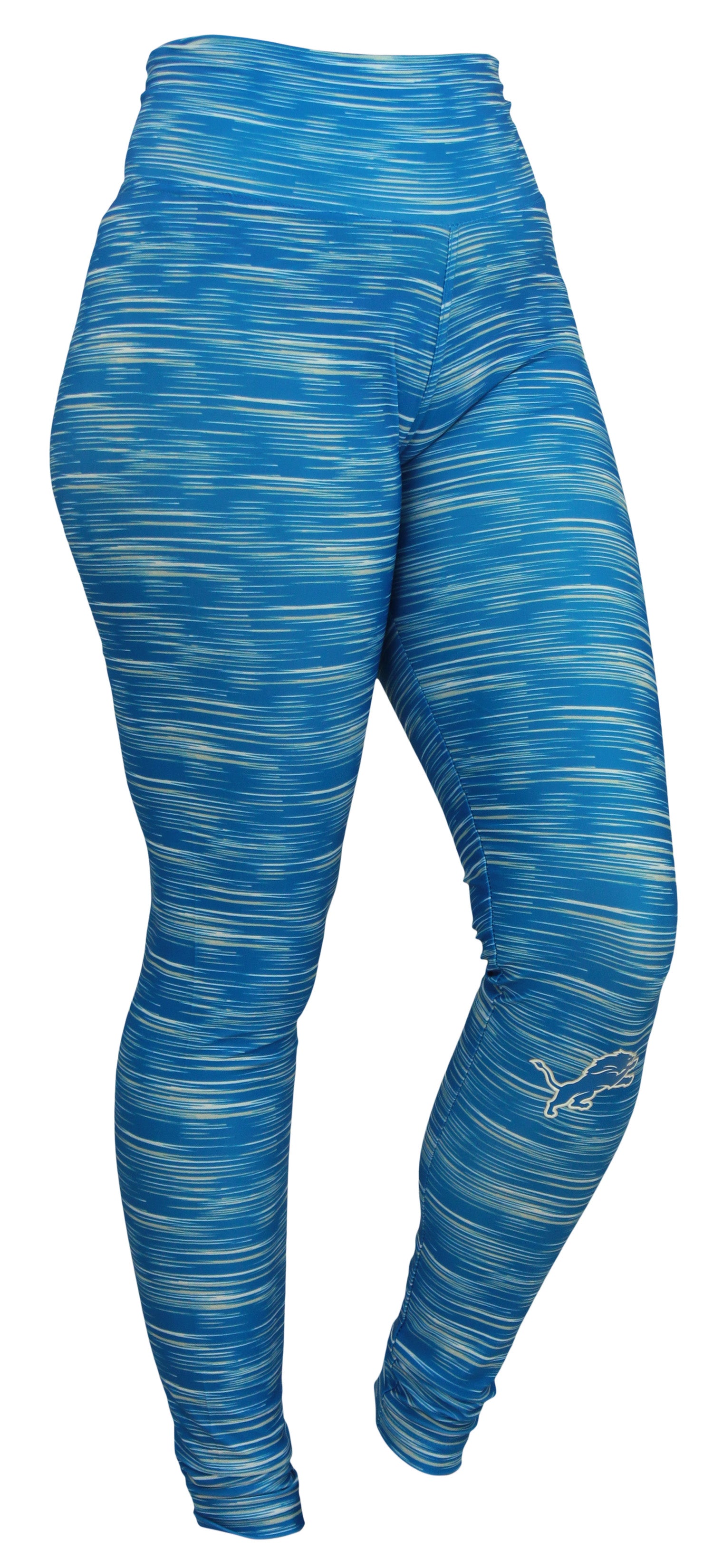 Zubaz NFL Football Women's Detroit Lions Space Dye Legging