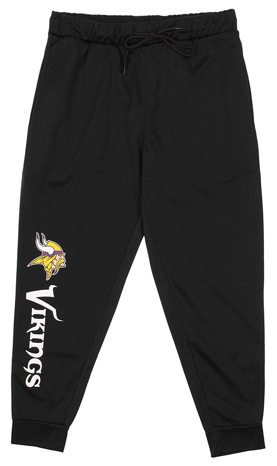 Zubaz NFL Minnesota Vikings Men's Poly Fleece Jogger, Black