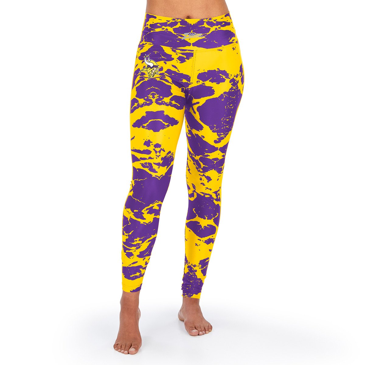 Zubaz Women's MINNESOTA VIKINGS PURPLE/GOLD LAVA LEGGING XXL