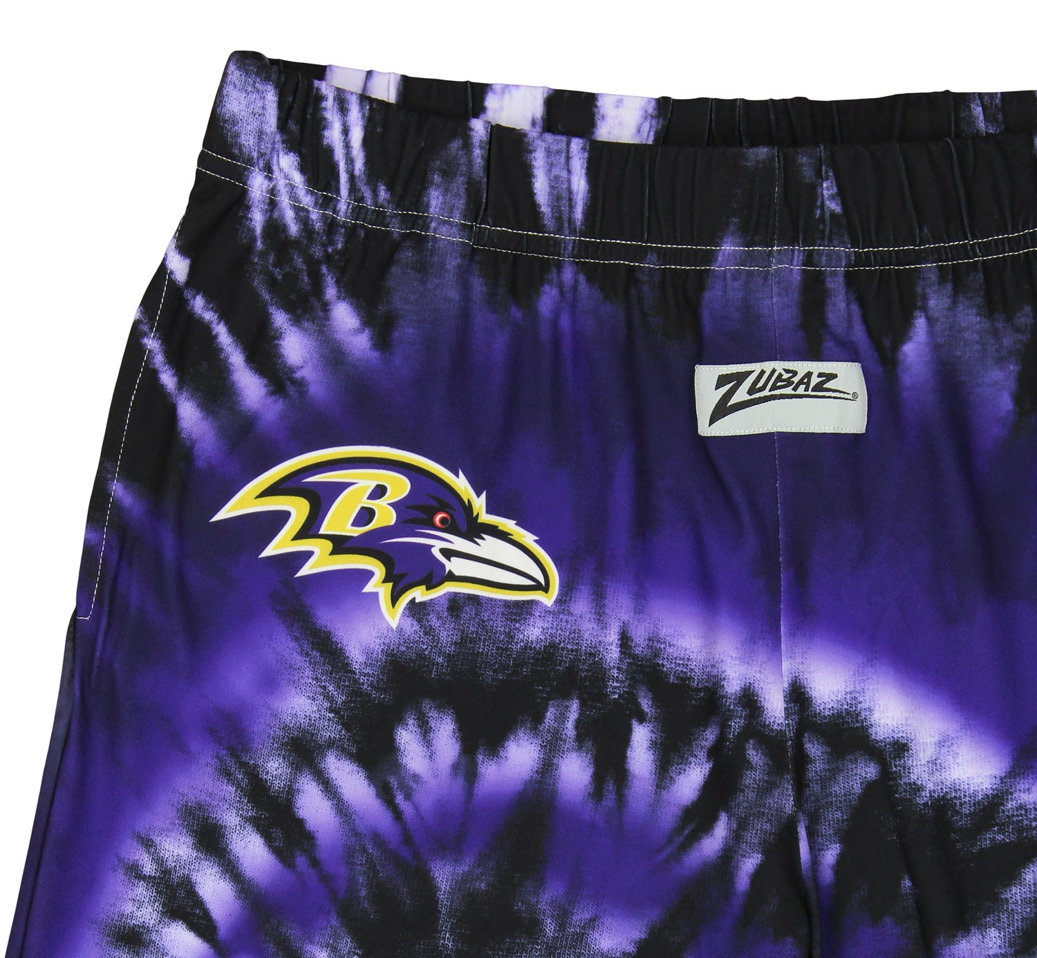 Zubaz Men's NFL Baltimore Ravens Team Color Tie Dye Pants