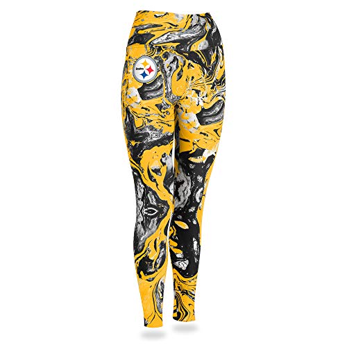 Zubaz NFL Women's Pittsburgh Steelers Team Swirl Leggings