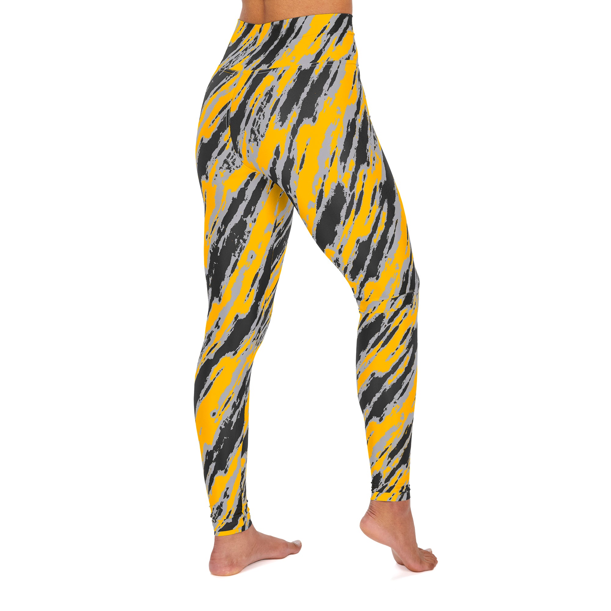 Zubaz NFL Women's Pittsburgh Steelers Diagonal Streak Leggings