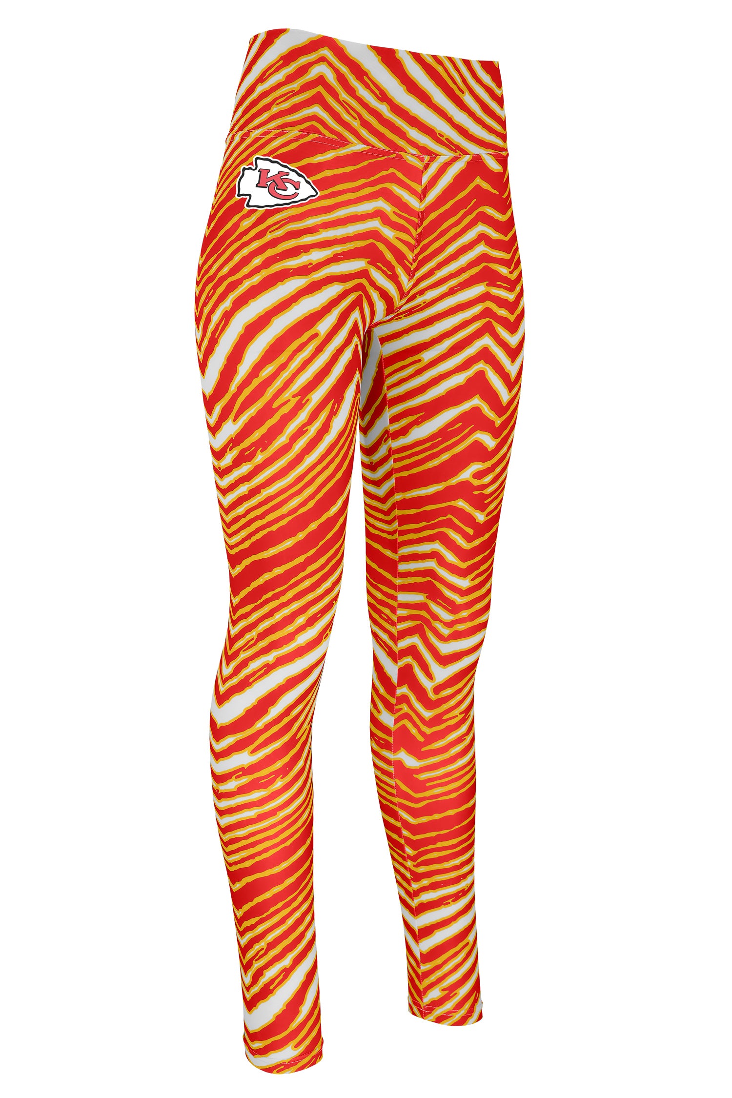 Zubaz NFL Women's Basic Zebra Print Legging, Kansas City Chiefs