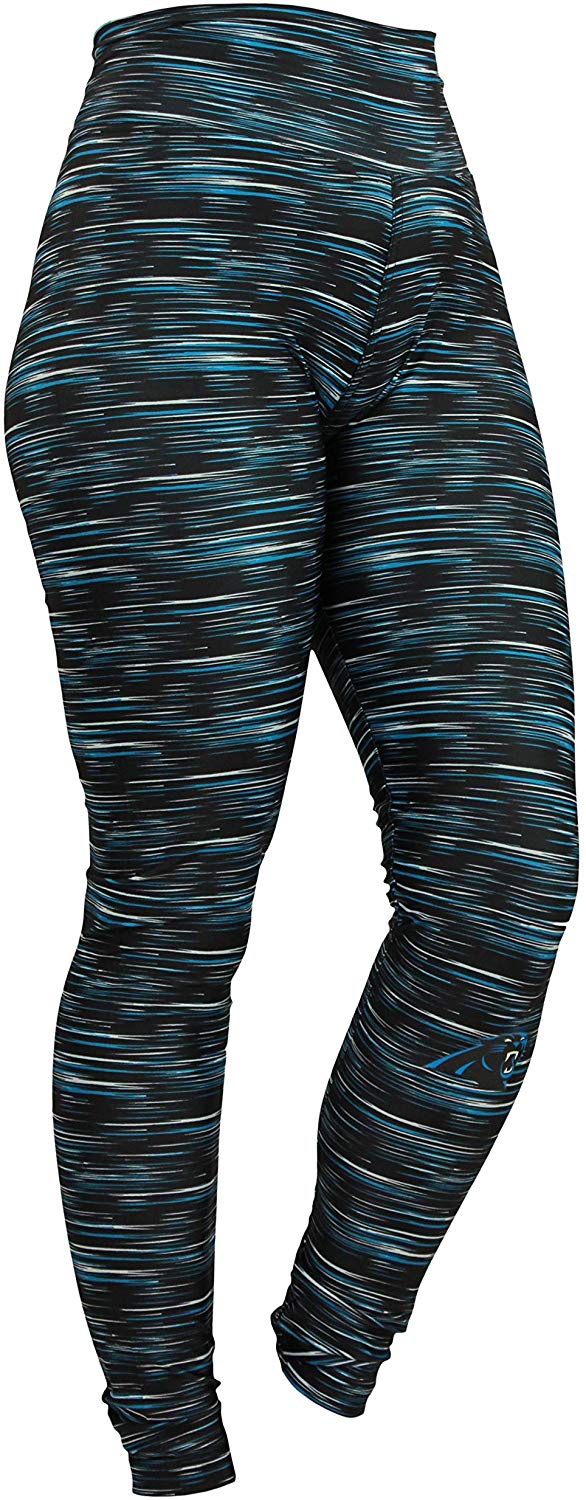 Zubaz NFL Football Women's Carolina Panthers Space Dye Legging