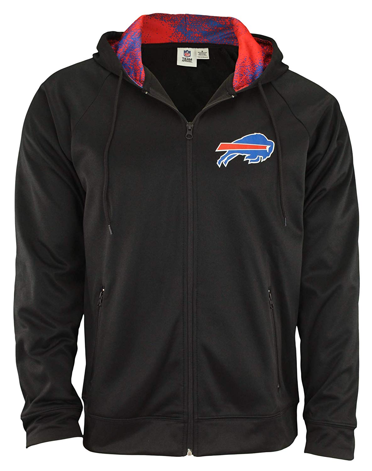 Zubaz NFL Buffalo Bills Men's Heavyweight Full Zip Performance Fleece Hoodie