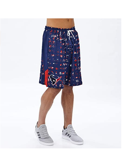 Zubaz NFL Men's Houston Texans Color Grid Shorts