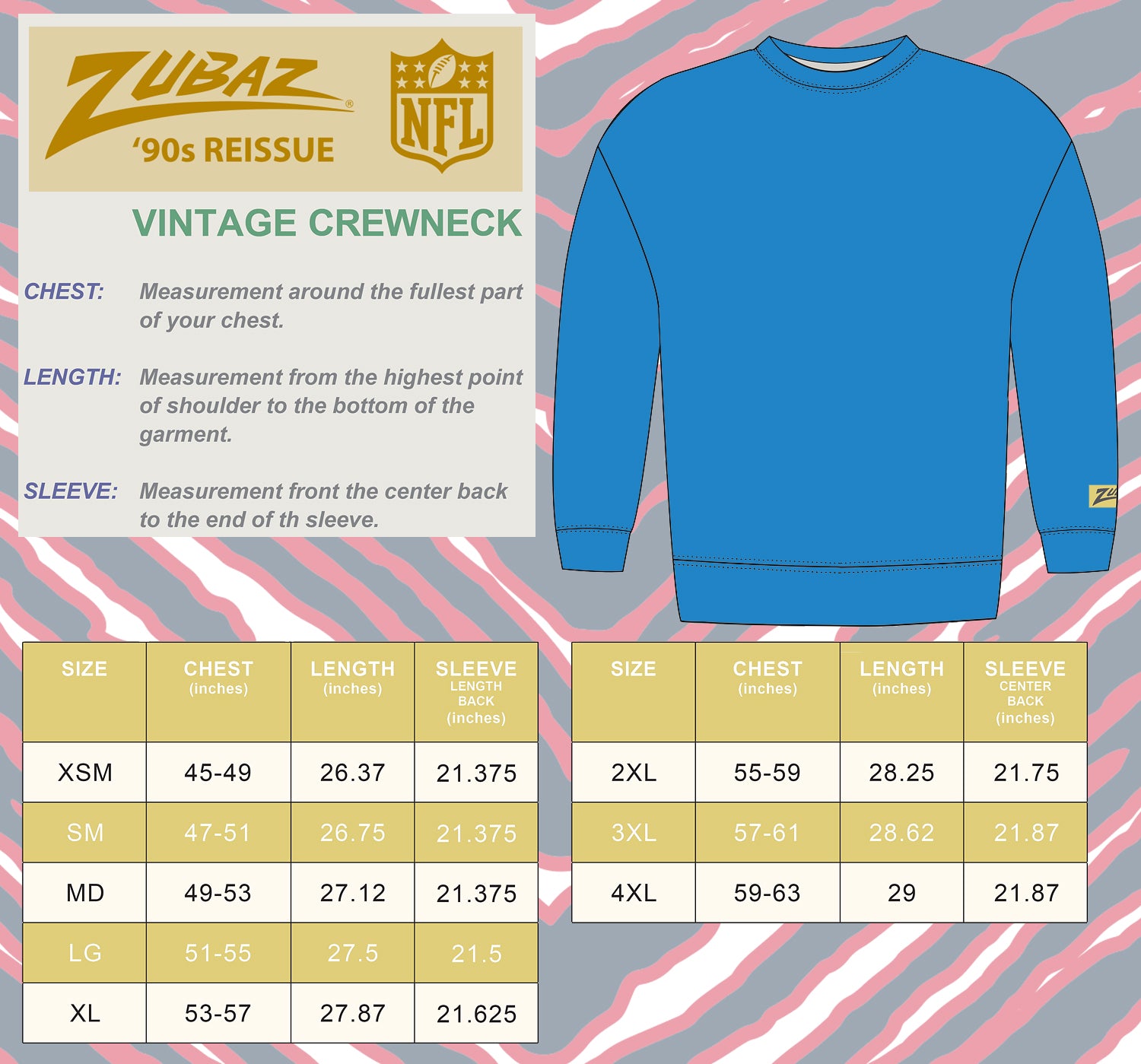 Zubaz NFL  UNISEX 90s Helmet Drop Shoulder Crewneck -Off White, DALLAS COWBOYS