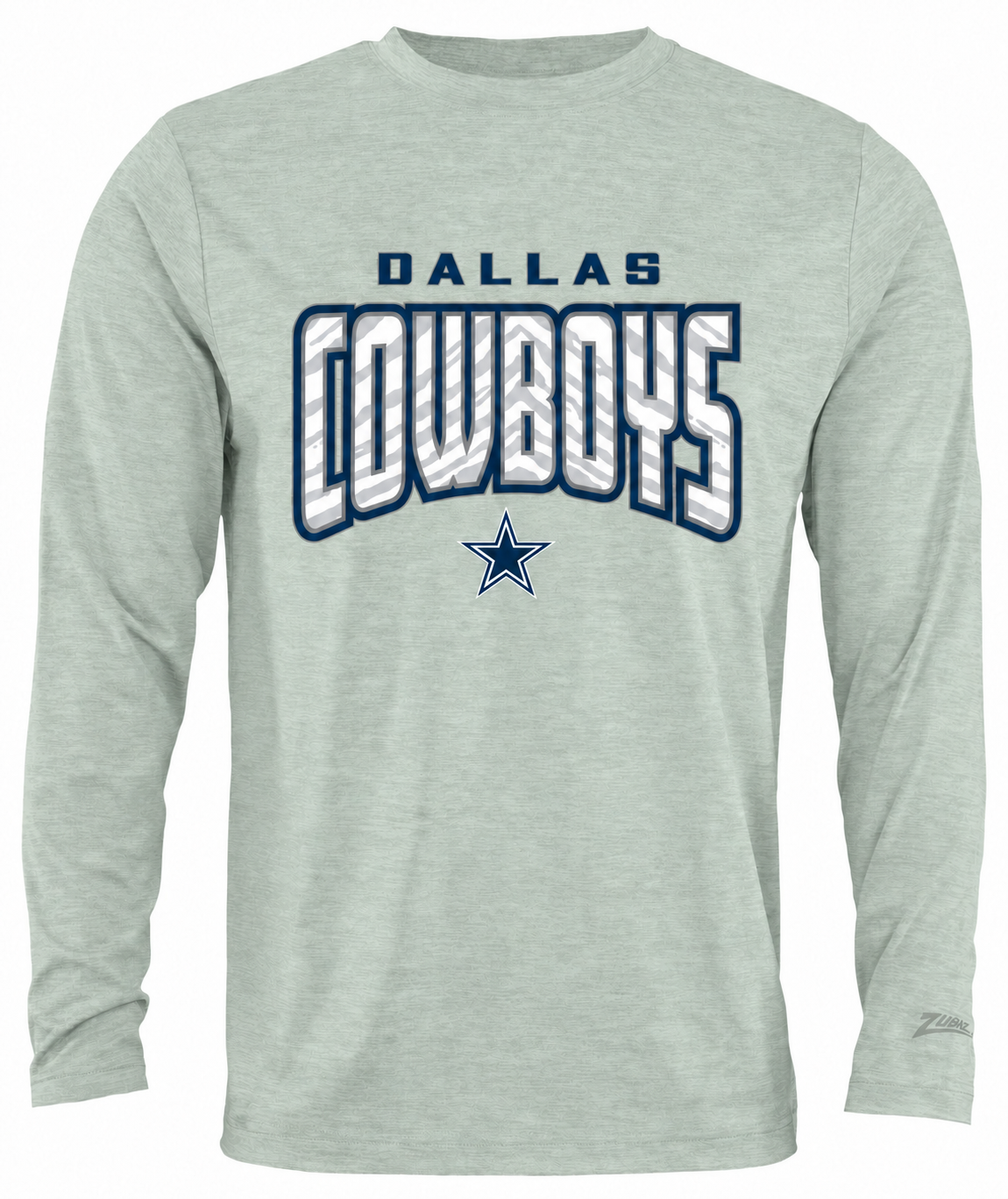 Dallas Cowboys Hail Mary heather gray long sleeve T-shirt, front