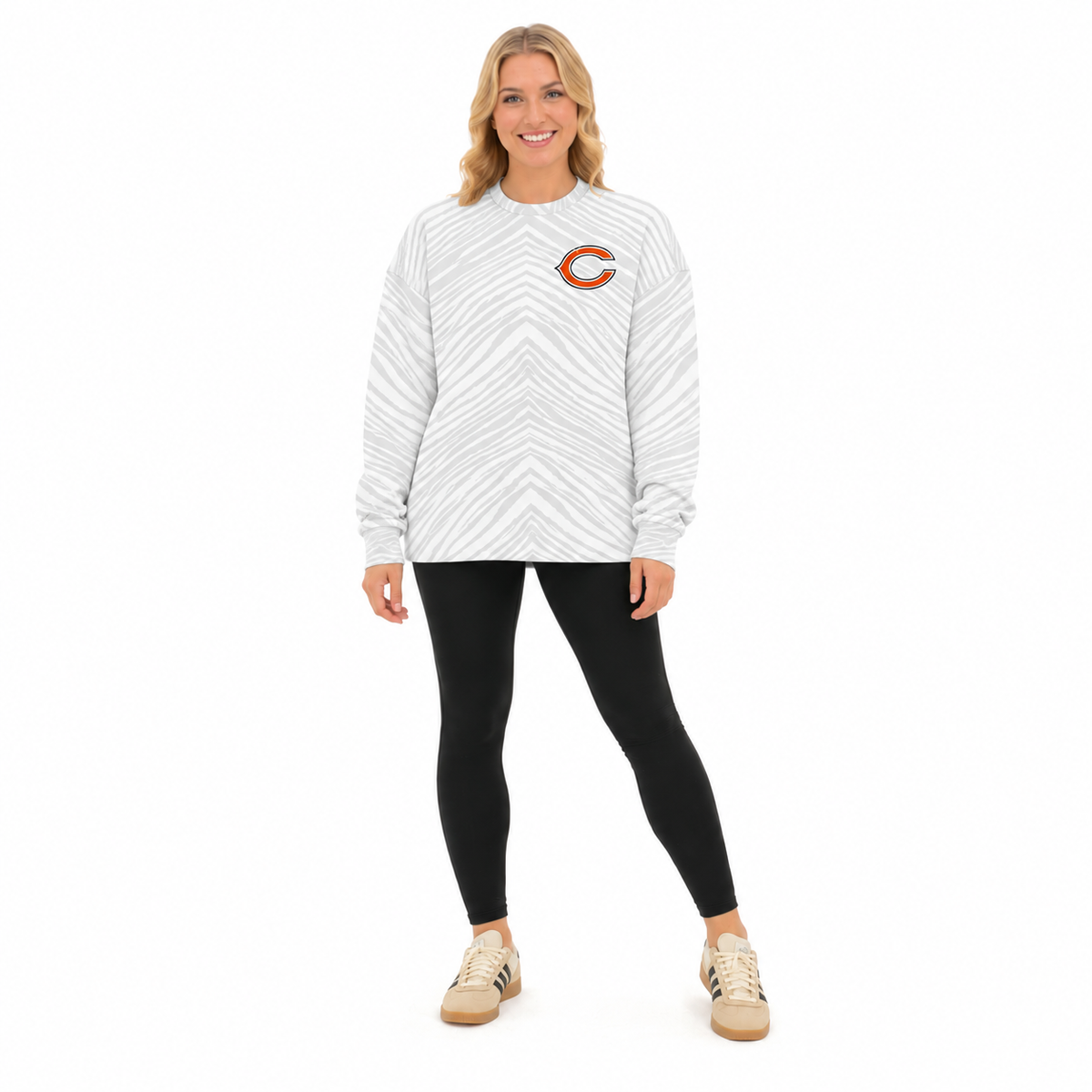 Mike Singletary - Chicago Bears Full Back Zebra Crewneck