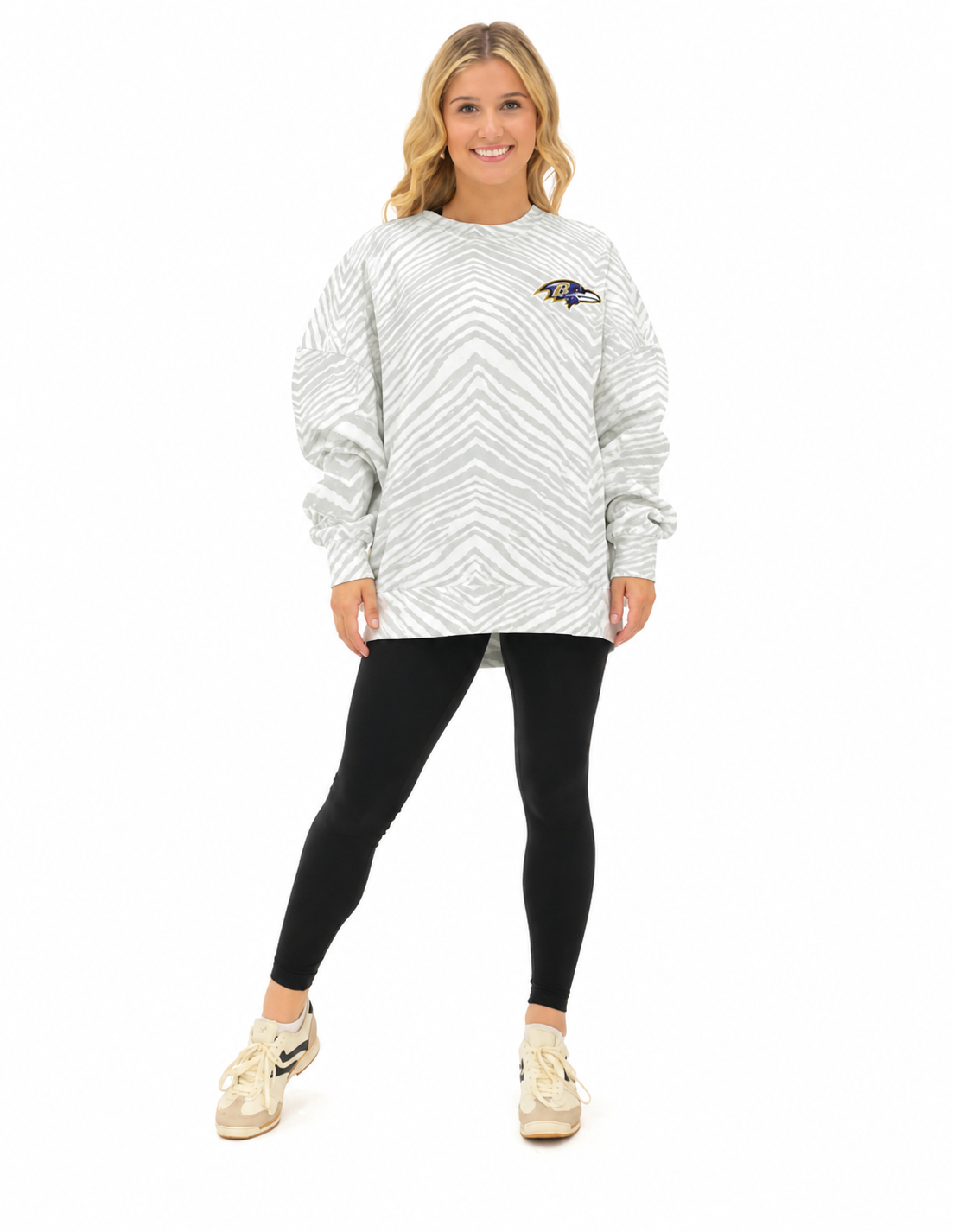 Ray Lewis - Baltimore Ravens Full Back Zebra Crewneck