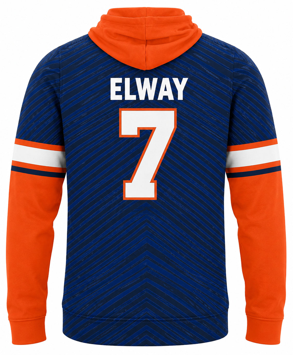 Zubaz NFL Men's Legends Tonal Gameday Hoodie, John Elway-Denver Broncos back
