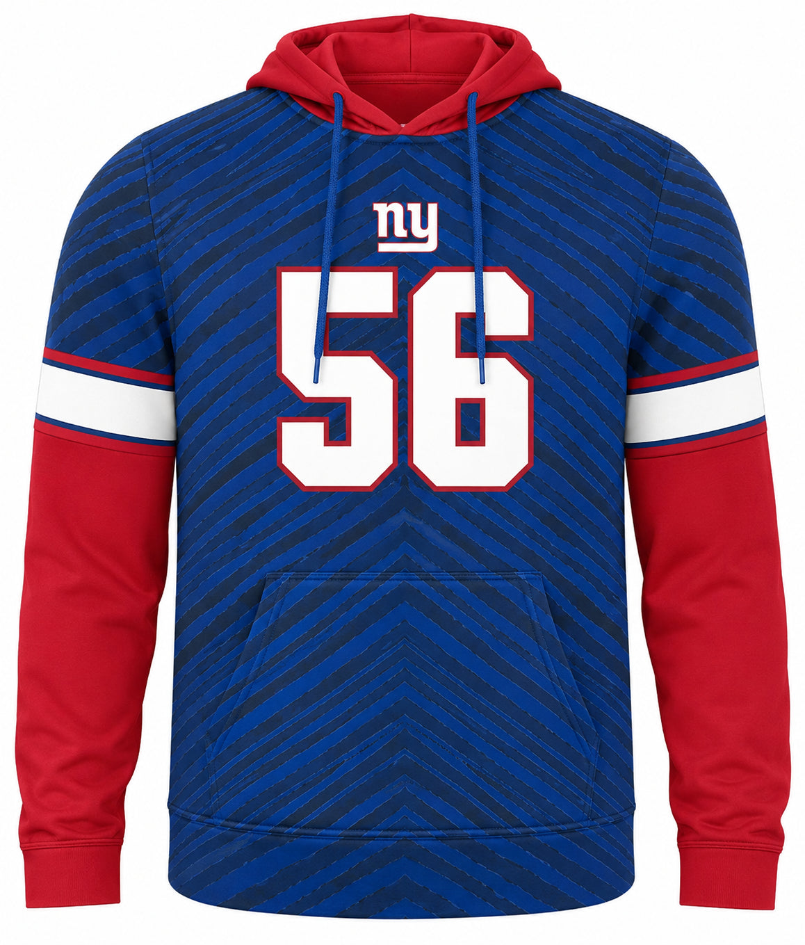 Zubaz NFL Men's Legends Tonal Gameday Hoodie, Lawrence Taylor-New York Giants front