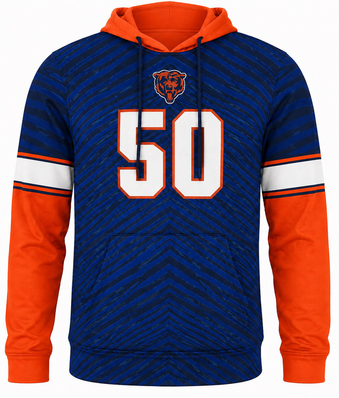 Zubaz NFL Men's Legends Tonal Gameday Hoodie, Mike Singletary-Chicago Bears front