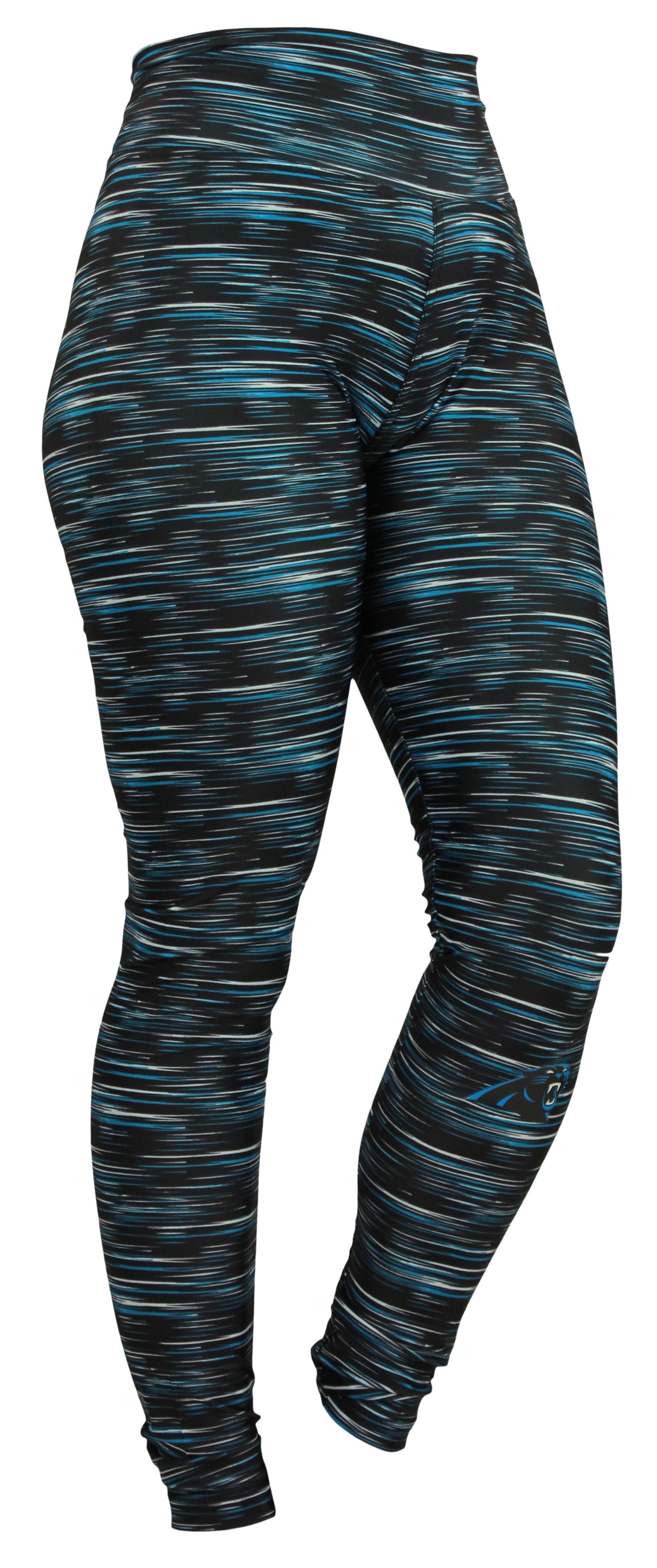 Zubaz NFL Football Women's Carolina Panthers Space Dye Legging