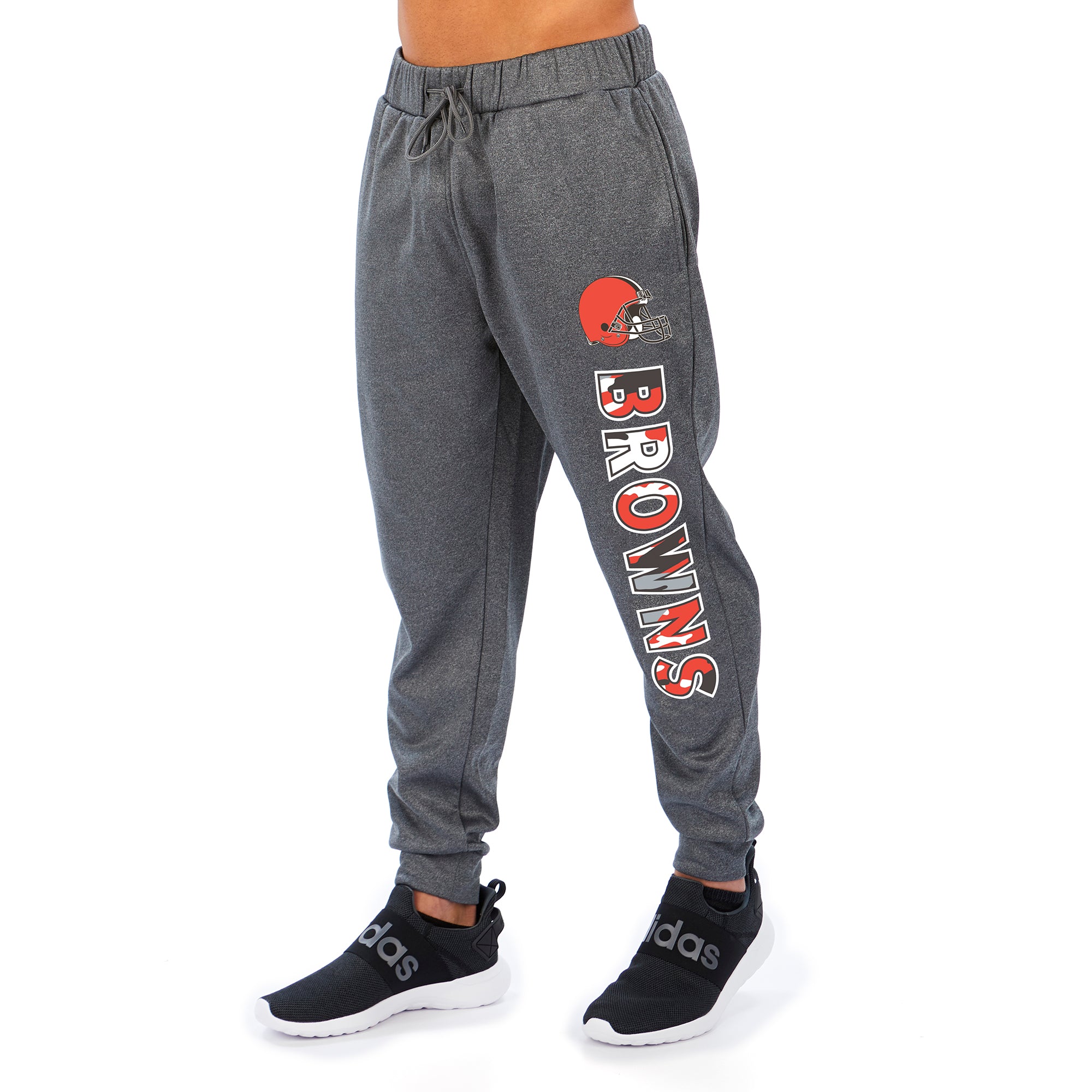 Zubaz NFL Men's Cleveland Browns Gameday Camo Wordmark Jogger Pants