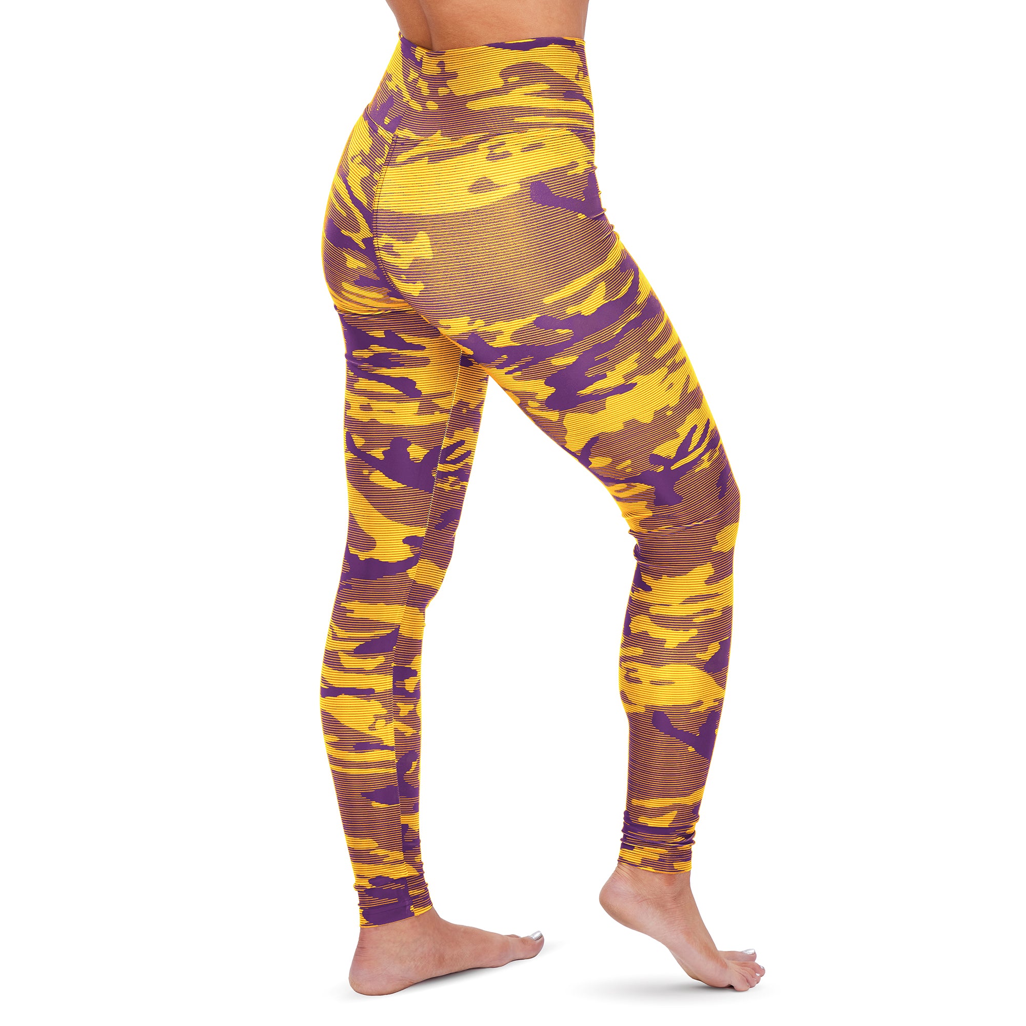 Zubaz NFL Women's Minnesota Vikings Marled Camo Lines Leggings