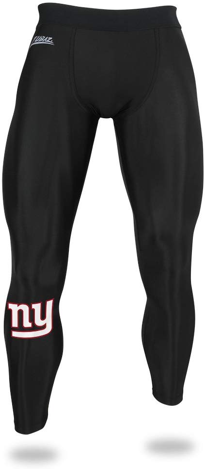 Zubaz NFL New York Giants Men's Active Performance Compression Legging - Black