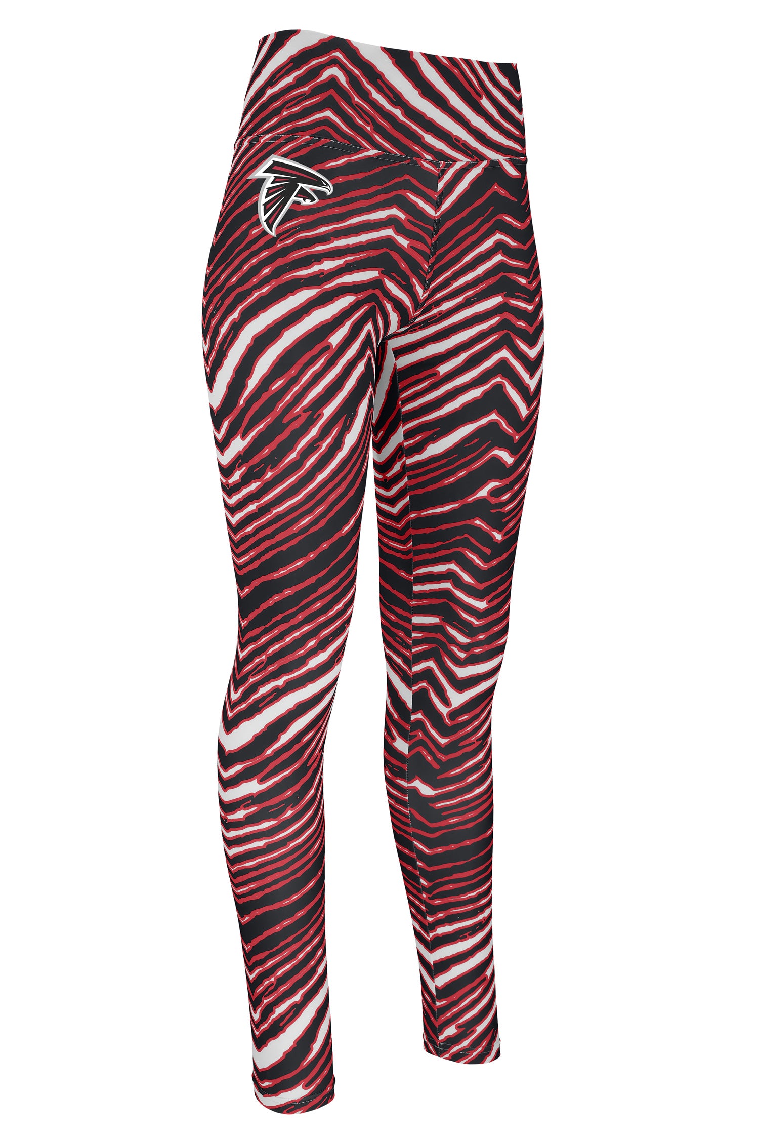 Zubaz NFL Women's Basic Zebra Print Legging, Atlanta Falcons