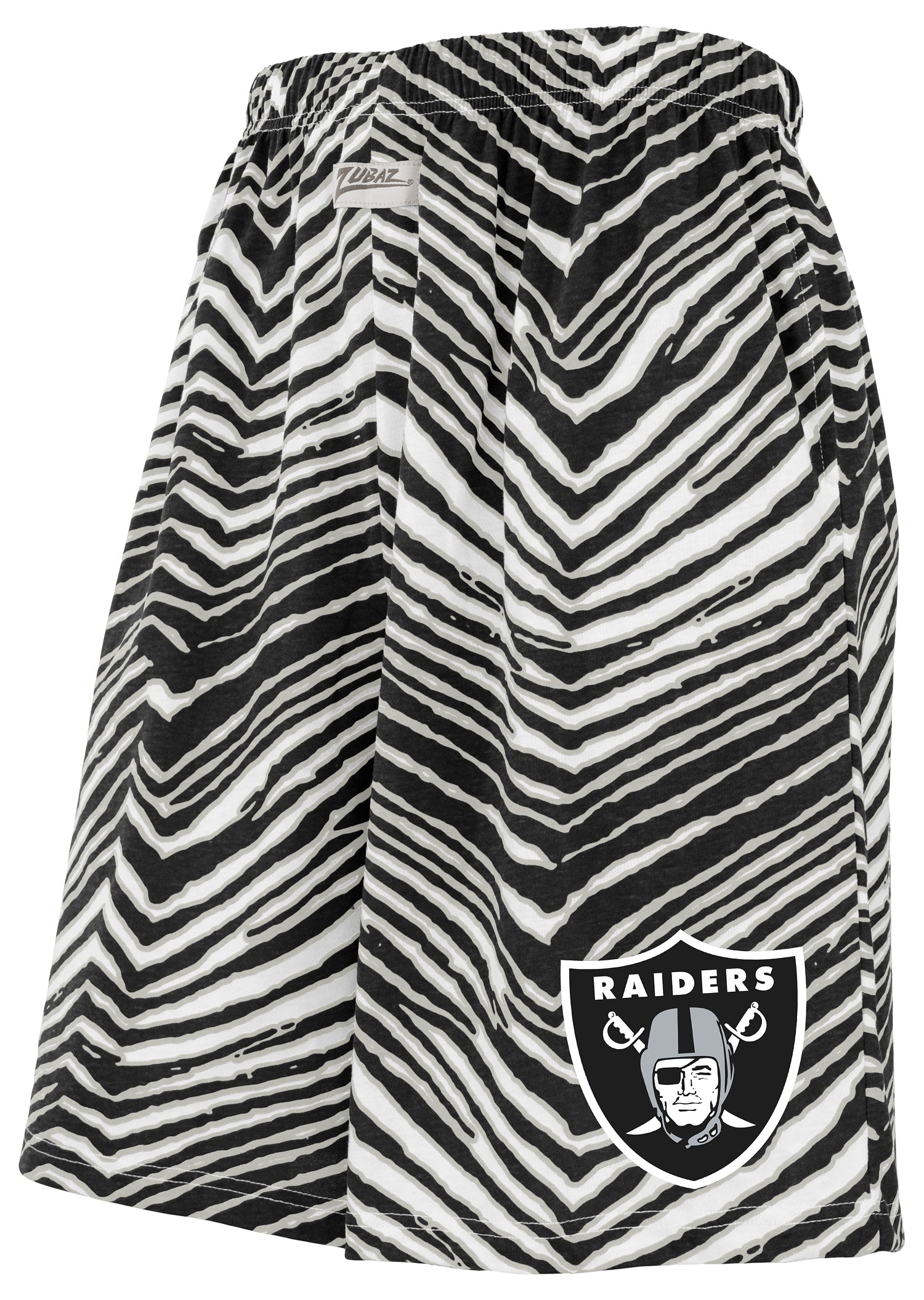 Zubaz NFL Adult Unisex Z88 Zebra Short for Men and Women, Las Vegas Raiders