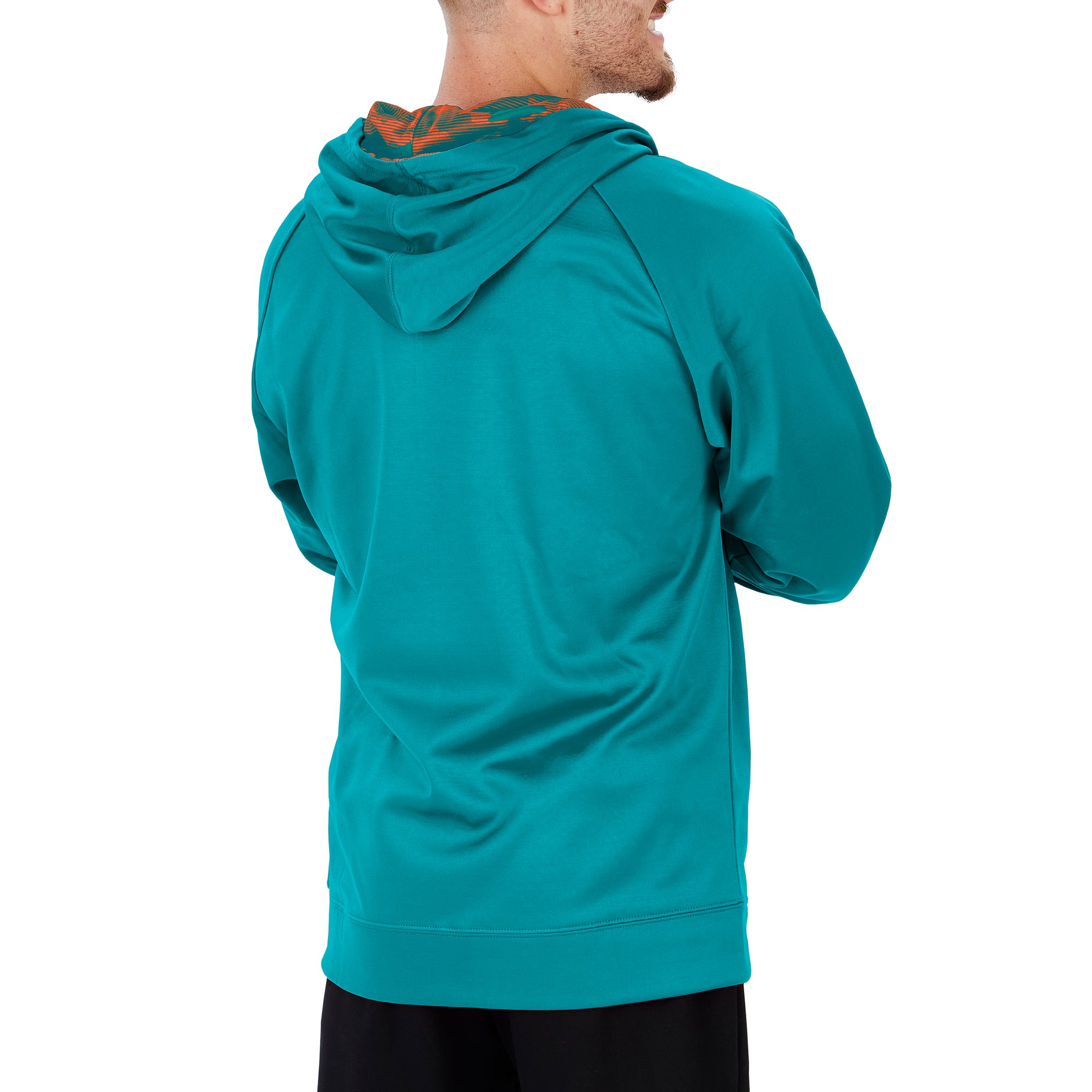 Zubaz Men's NFL Miami Dolphins Full Zip Camo Hoodie