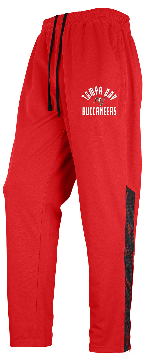 Zubaz NFL Men's TAMPA BAY BUCCANEERS SOLID TEAM COLOR ELEVATED JACQUARD TRACK PANT W/ VIPER ACCENT X-Large