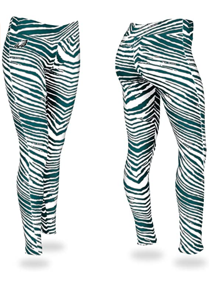 Zubaz NFL Women's Philadelphia Eagles Zebra Print Legging Bottoms