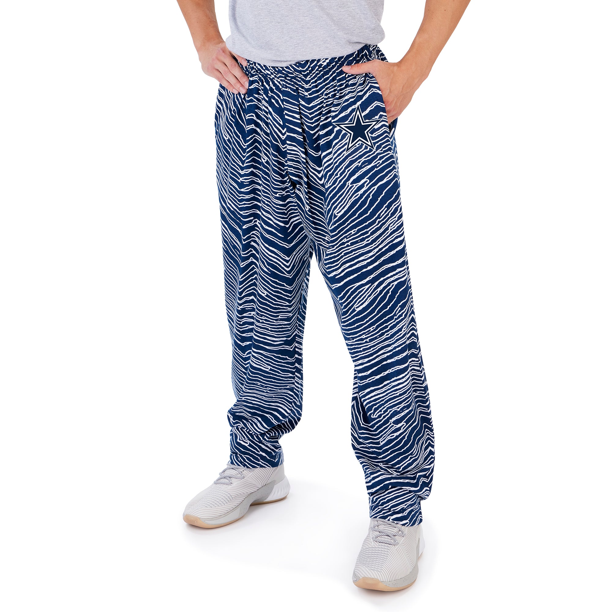 Zubaz NFL Men's Dallas Cowboys Zebra Outline Comfy Pants