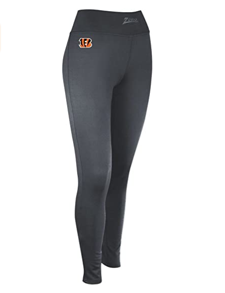 Zubaz NFL Women's Cincinnati Bengals Solid Leggings, Charcoal