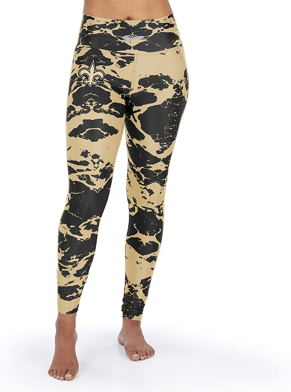 Zubaz Women's New Orleans Saints Team Colors Lava Legging