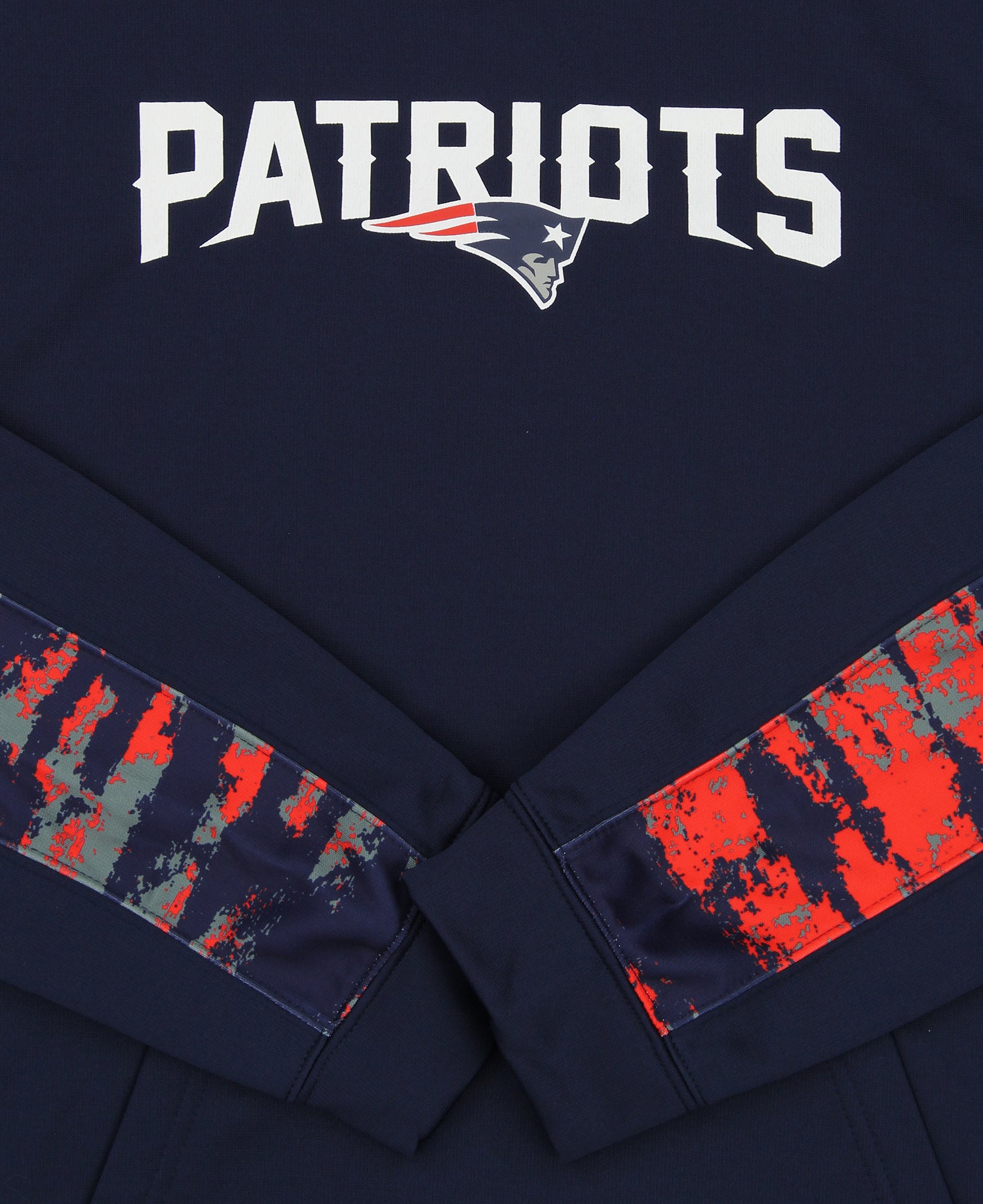 Zubaz NFL Men's New England Patriots Performance Hoodie w/ Oxide Sleeves