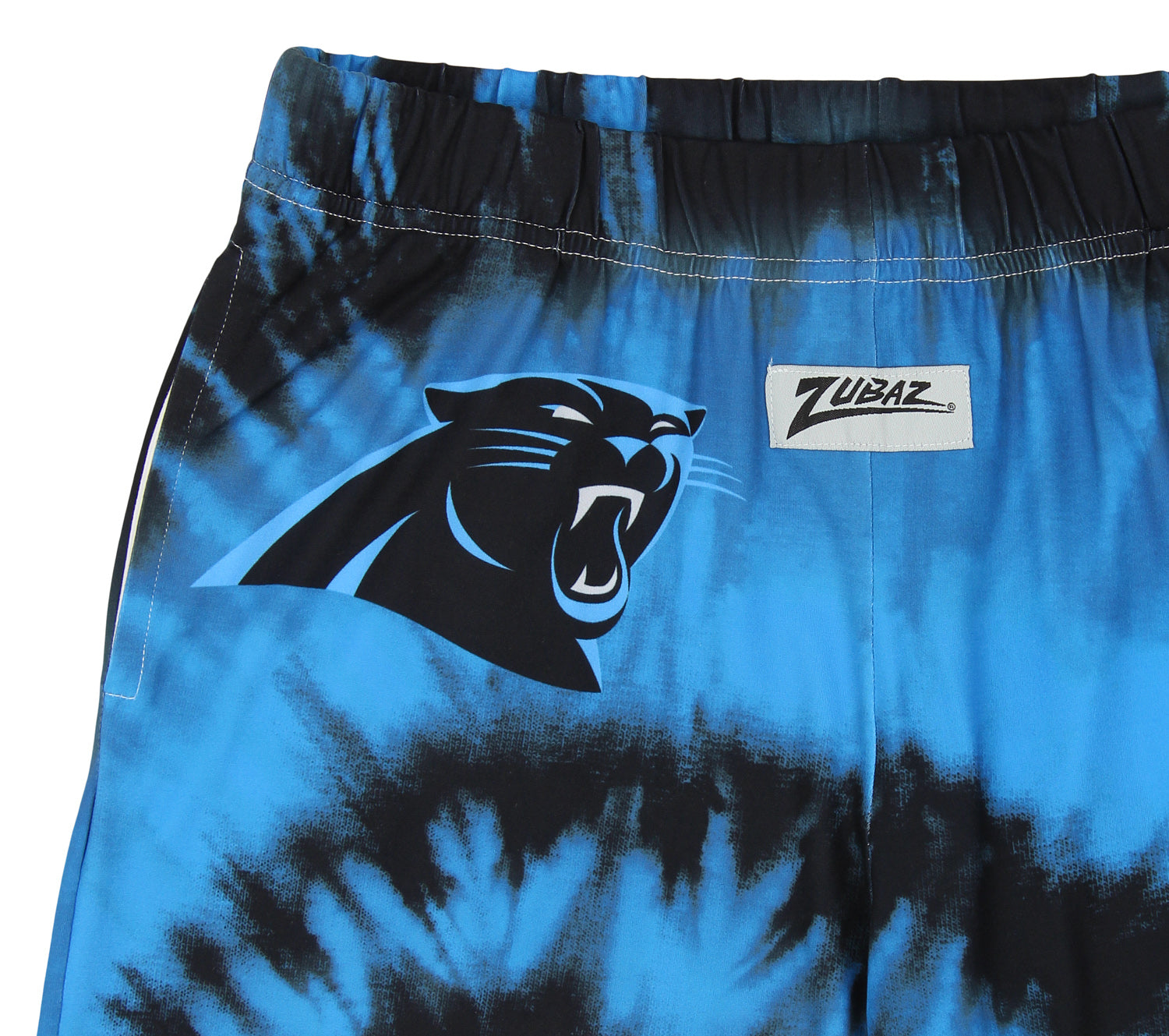 Zubaz Carolina Panthers Men's NFL Tie Dye Team Colors Lounge Pants, Bl