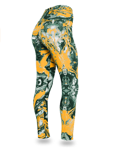 Zubaz NFL Women's Green Bay Packers Team Swirl Leggings