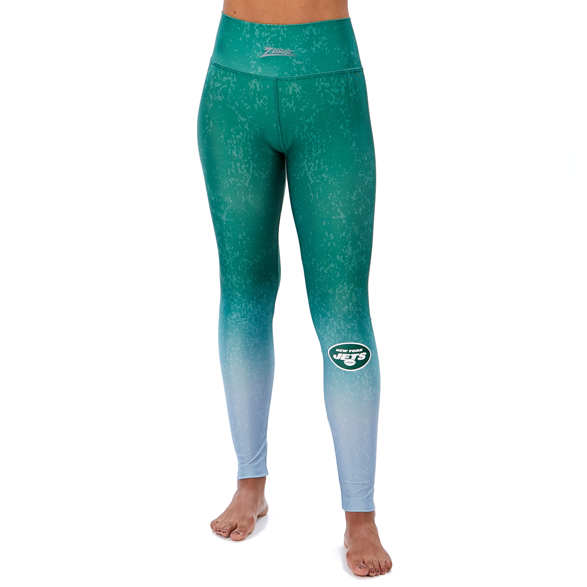 Zubaz NFL Women's New York Jets Distressed Gradient Legging