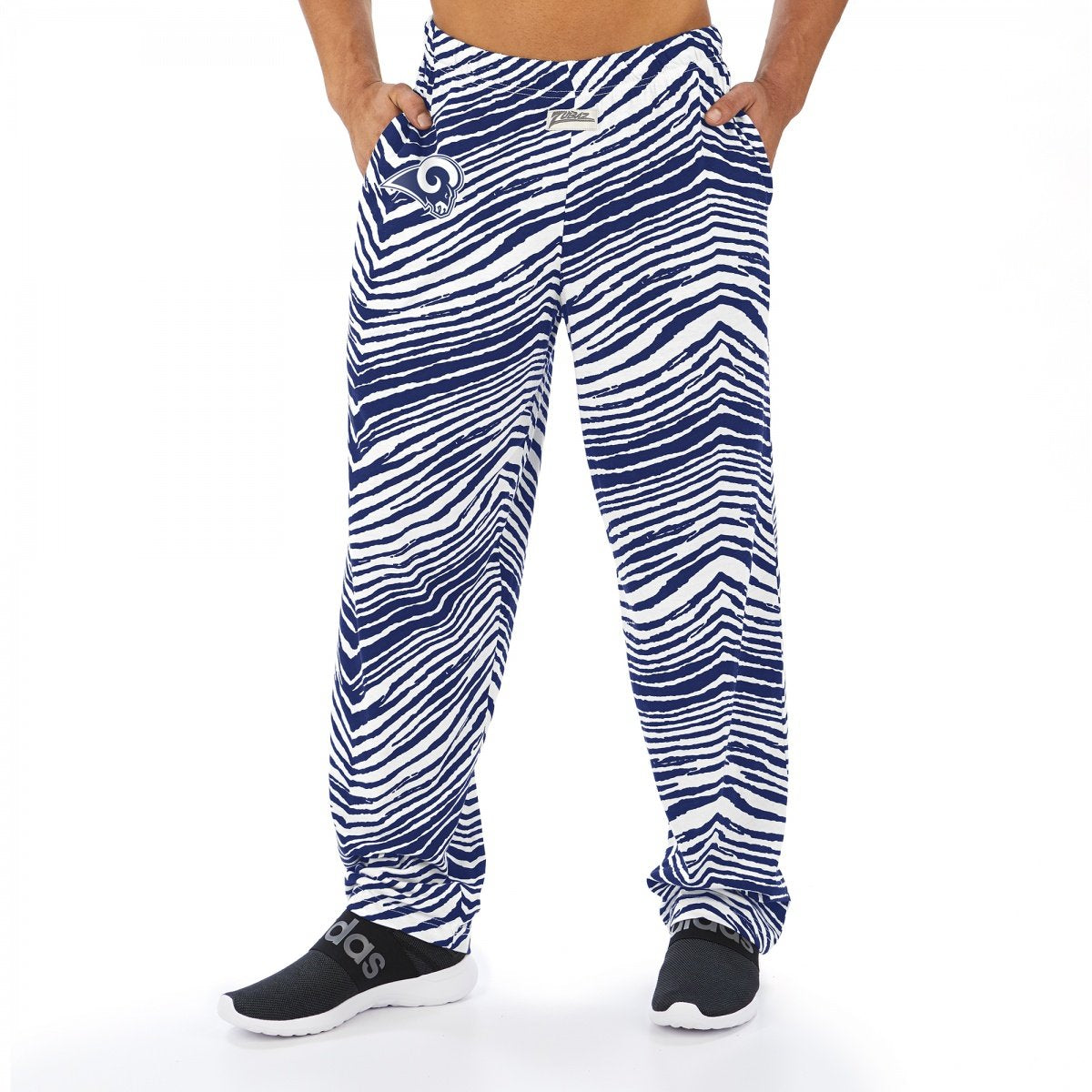 Zubaz NFL Men's Los Angeles Rams Classic Zebra Print Team Logo Pants