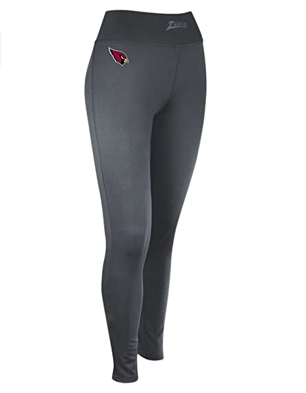 Zubaz NFL Women's Arizona Cardinals Solid Leggings, Charcoal