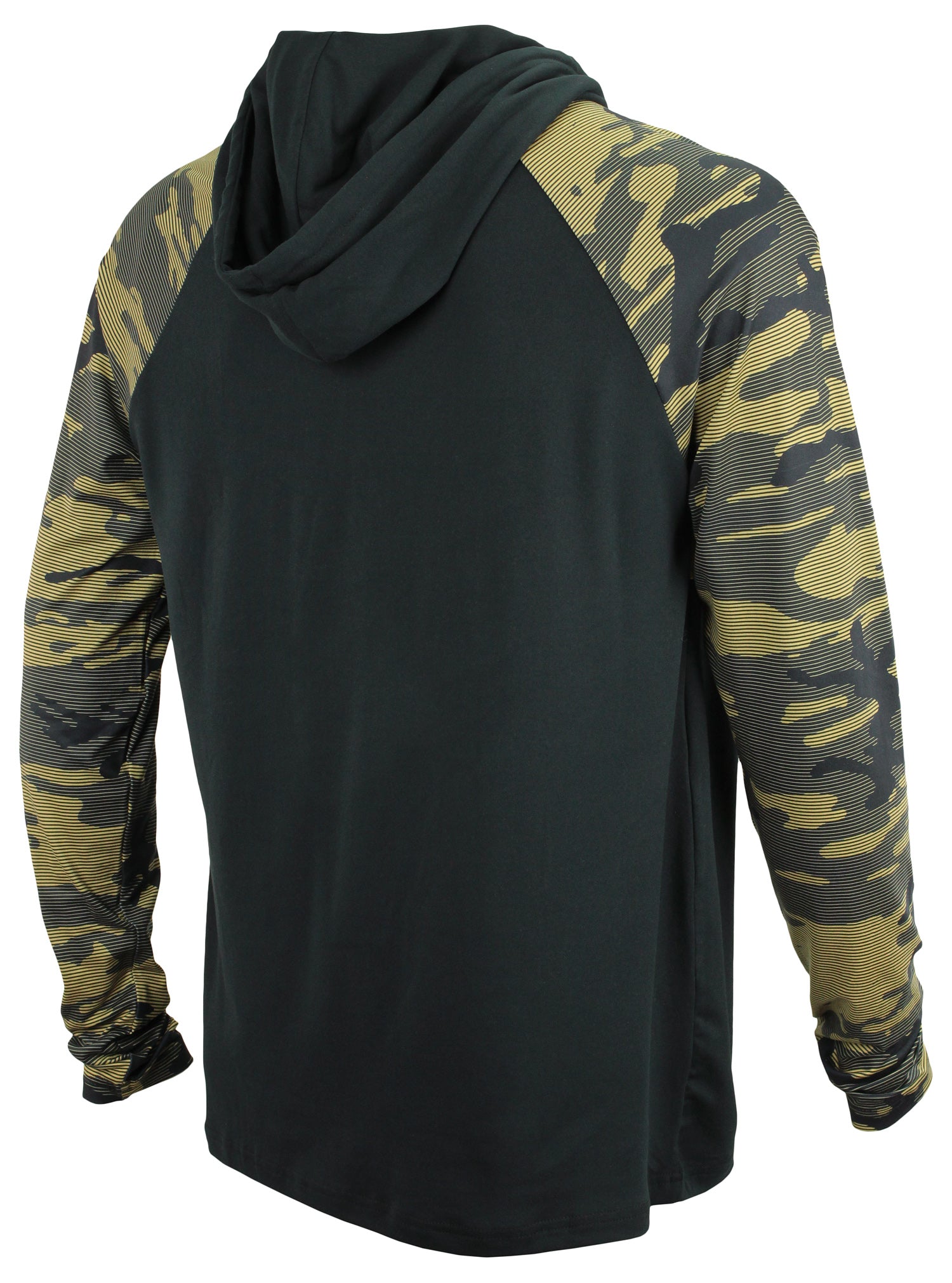 Zubaz NFL Men's New Orleans Saints Team Color Block 1/4 Zip Hoodie W/ Camo Lines