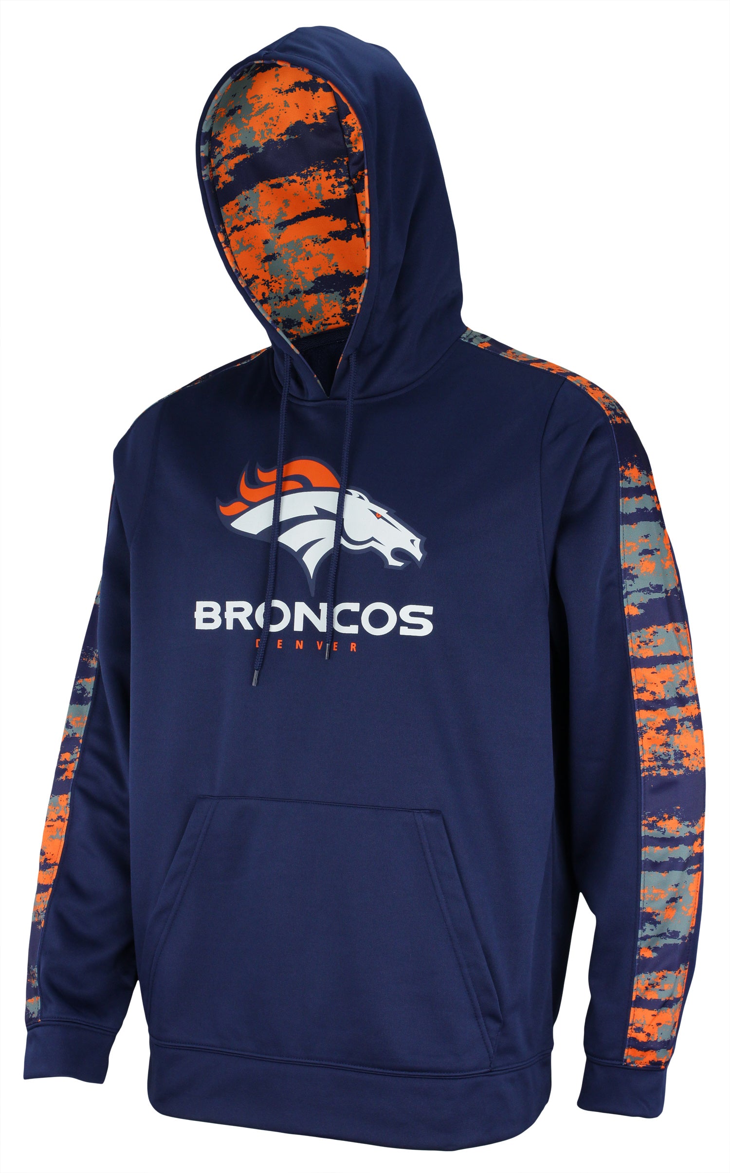 Zubaz NFL Men's Denver Broncos Performance Hoodie w/ Oxide Sleeves