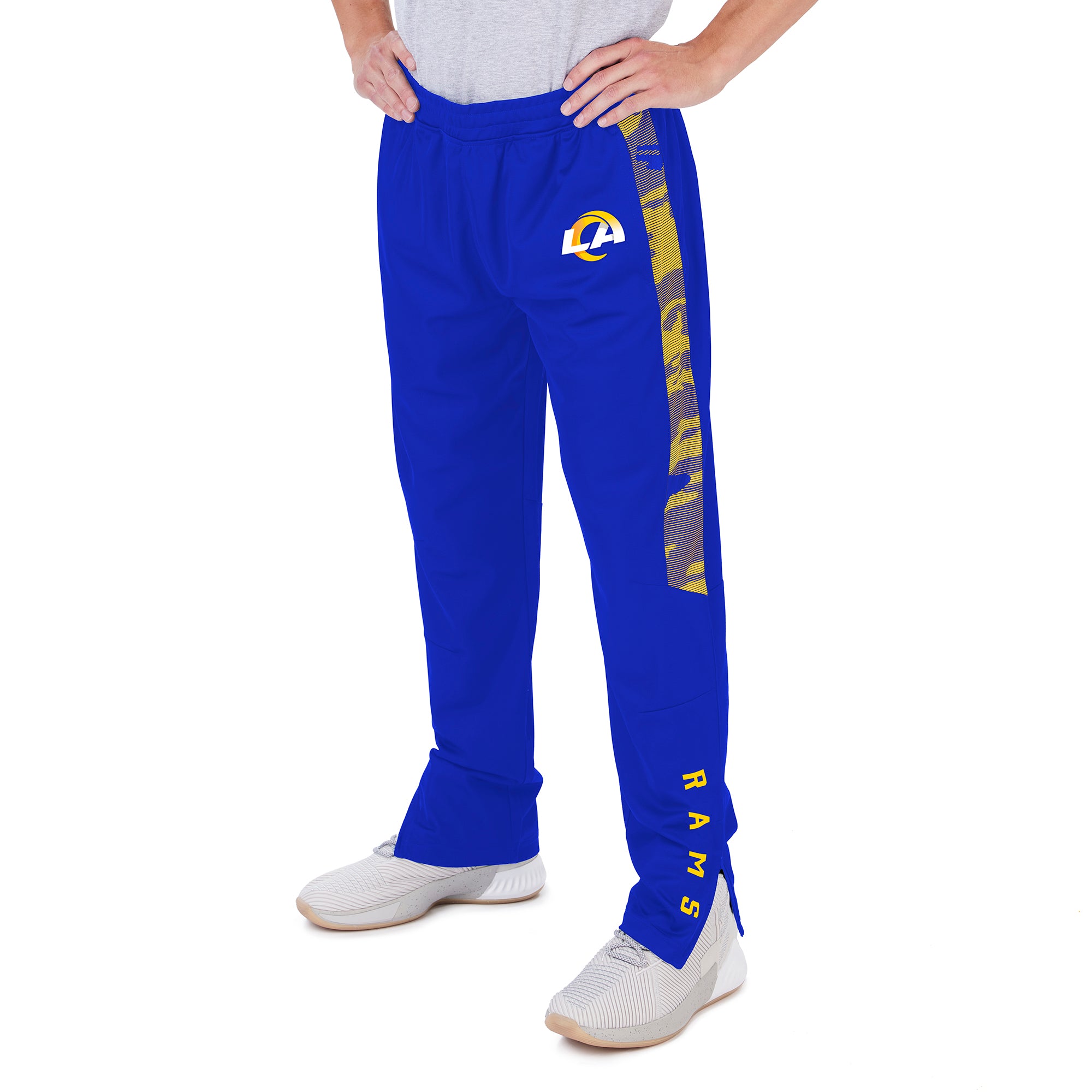 Zubaz NFL Men's Los Angeles Rams Track Pants W/ Camo Line Side Panels