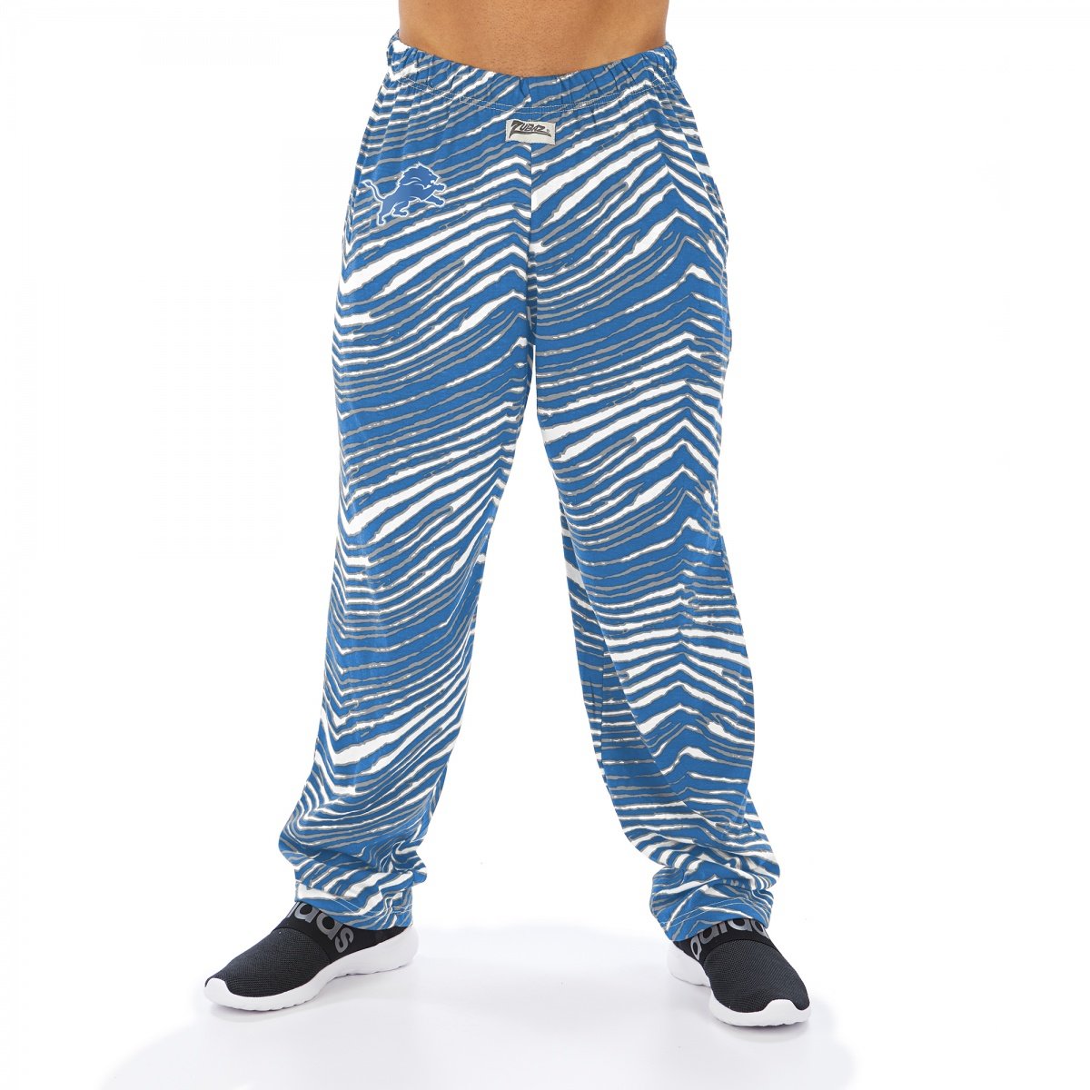 Zubaz NFL Men's Detroit Lions Classic Zebra Print Team Logo Pants