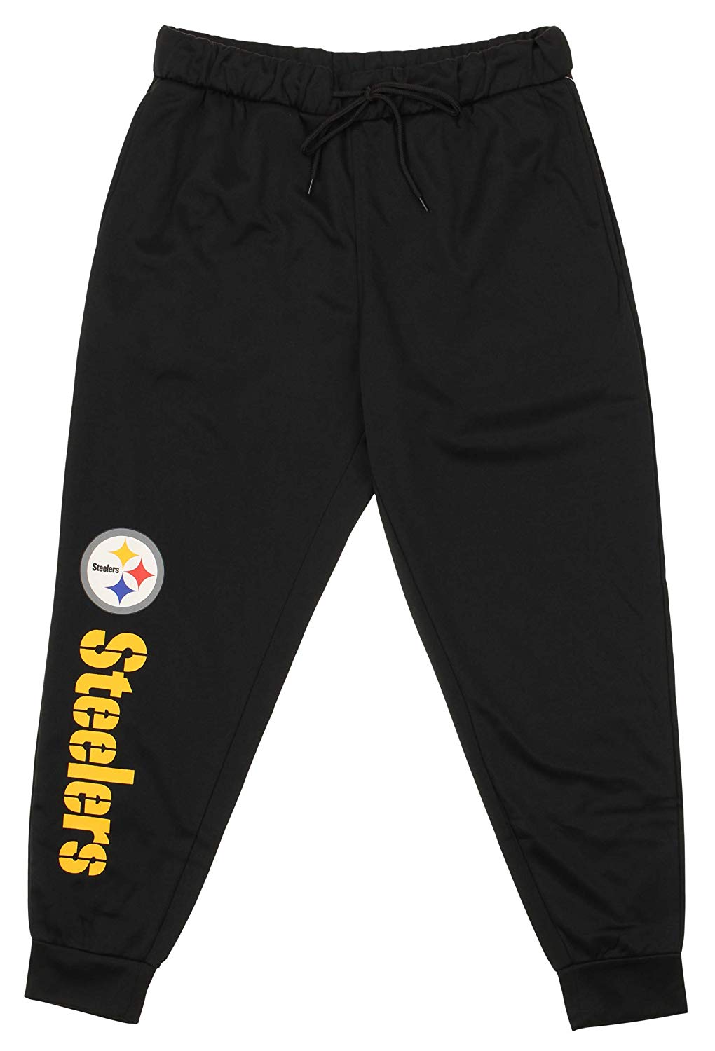 Zubaz NFL Pittsburgh Steelers Men's Poly Fleece Jogger, Black