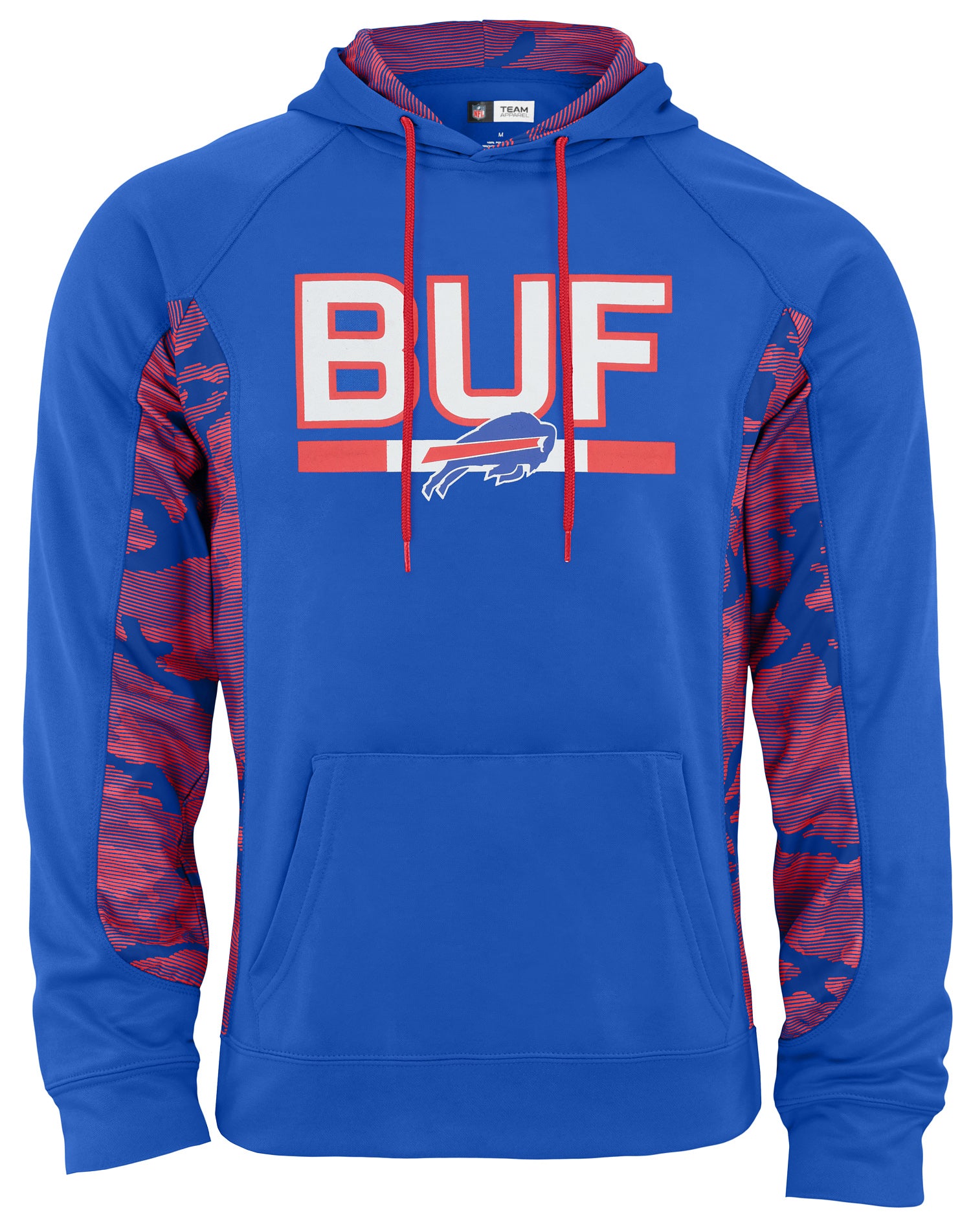 Zubaz NFL Men's Elevated Hoodie With Camo Lines Buffalo Bills