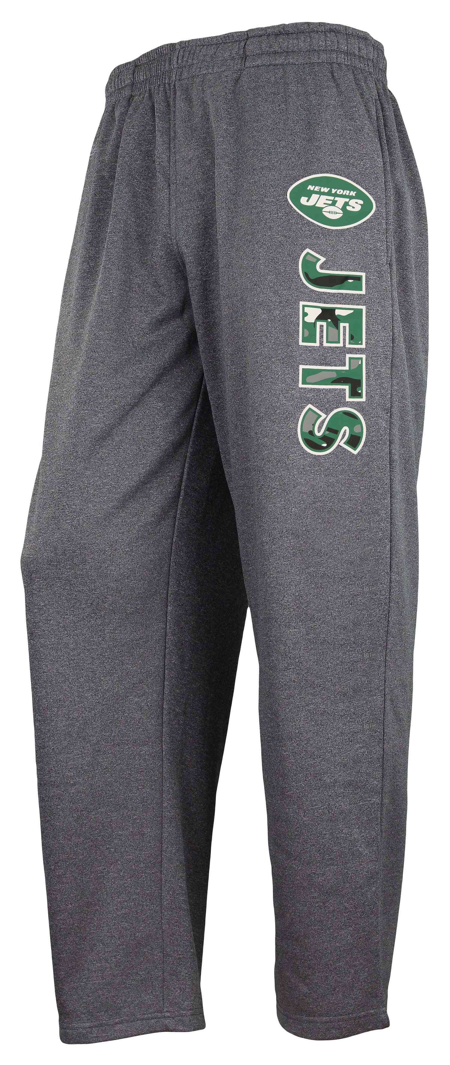 Zubaz NFL Men's New York Jets Poly Fleece Dark Heather Gray Sweatpants